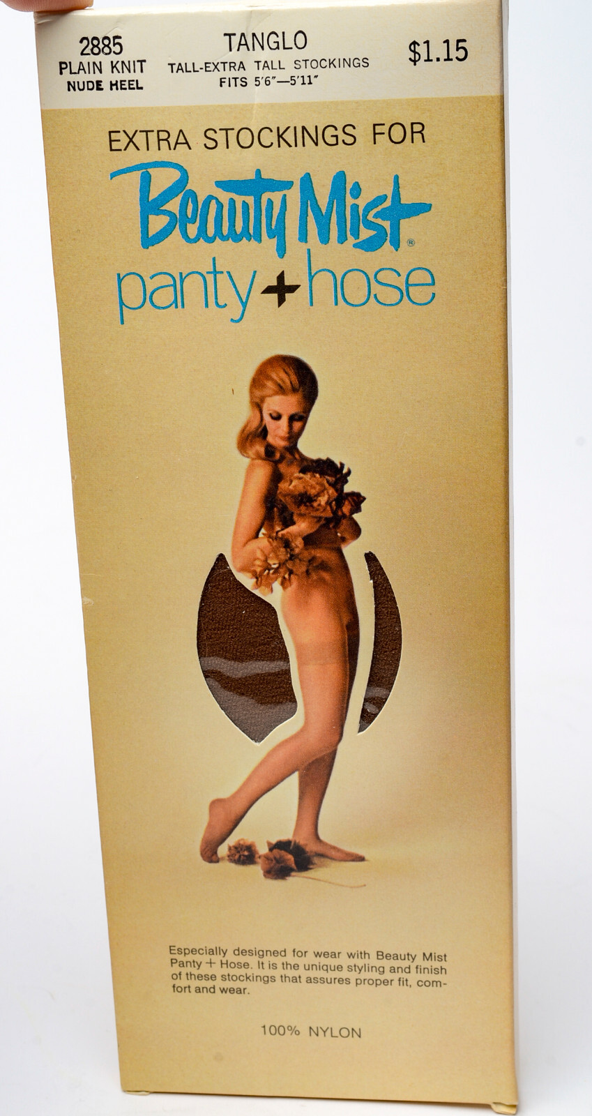 Beauty Mist Panty + Hose Tall/Extra Tall Stockings only x3 2885 Tanglo NEW VTG