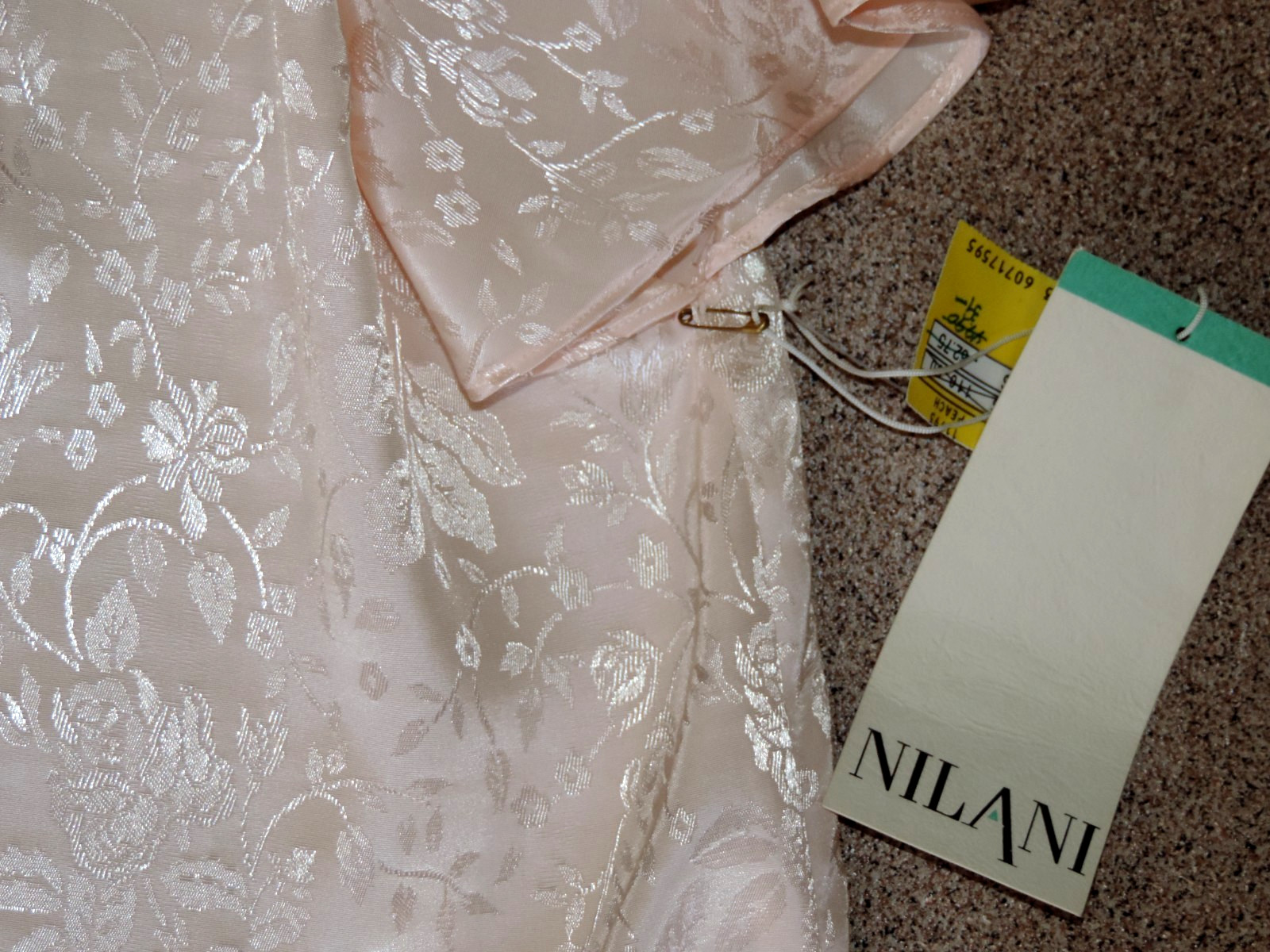 NWT VTG Nilani drop waist pleated cottage core Granny satin Prairie dress sz 10