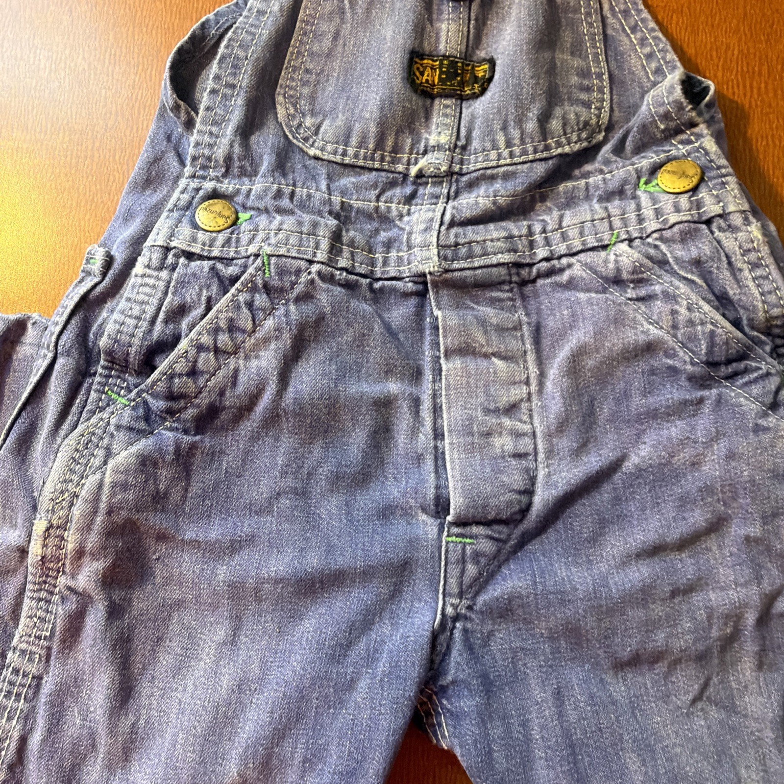 Vintage Washington Dee Cee Kids 2-3T Denim Overalls Sanforized USA 60s 70s