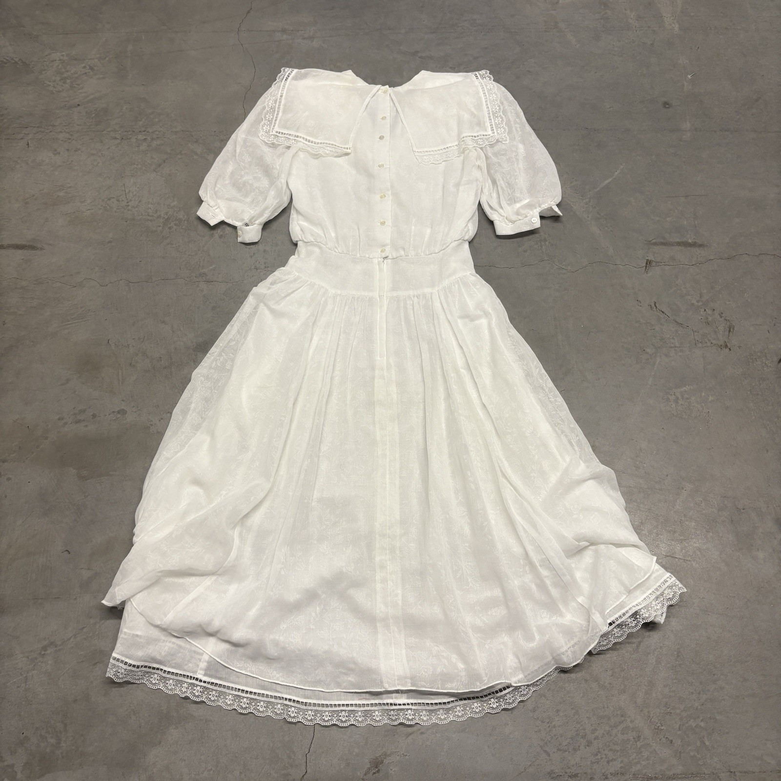 Vintage Gunne Sax Dress Gown Prairie Victorian Lace Boho Cottage Coquette Size 5