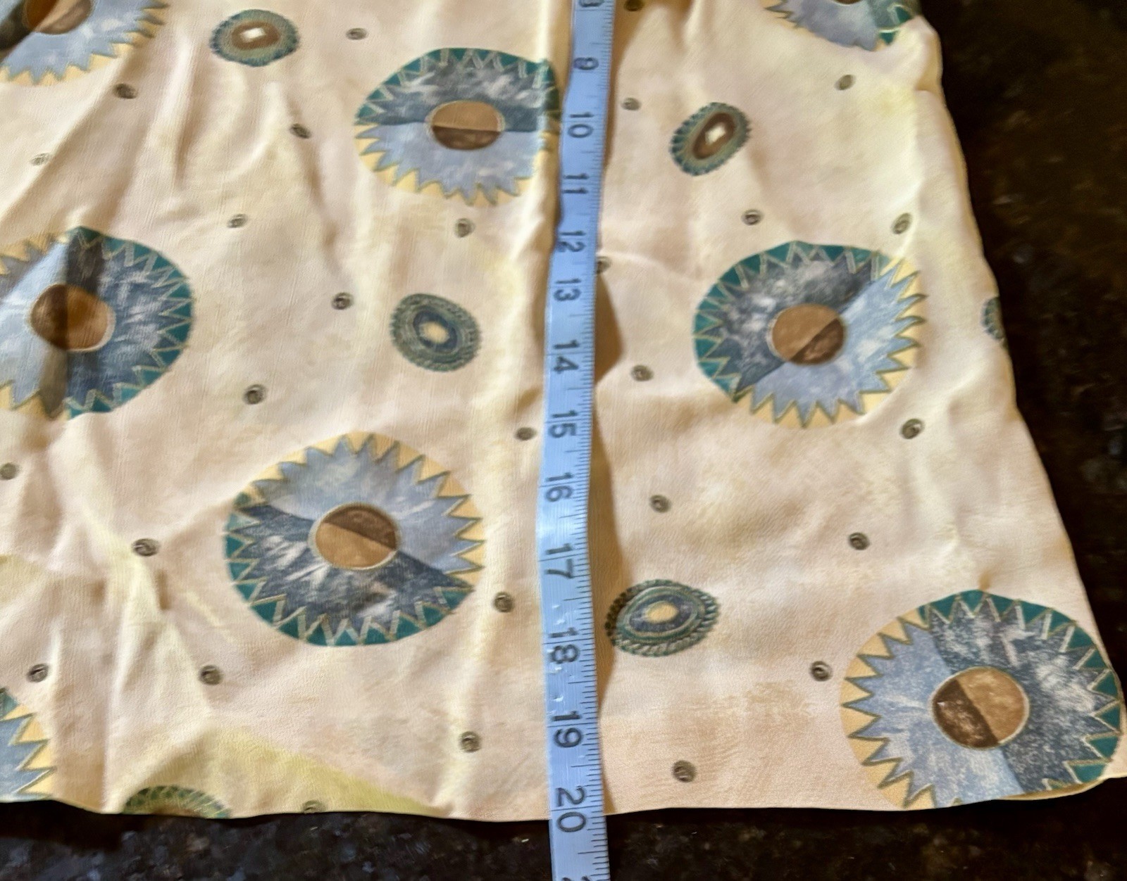 VTG AKF New York High Waisted Celestial Design Culotte Pant Rayon USA Made Sz M