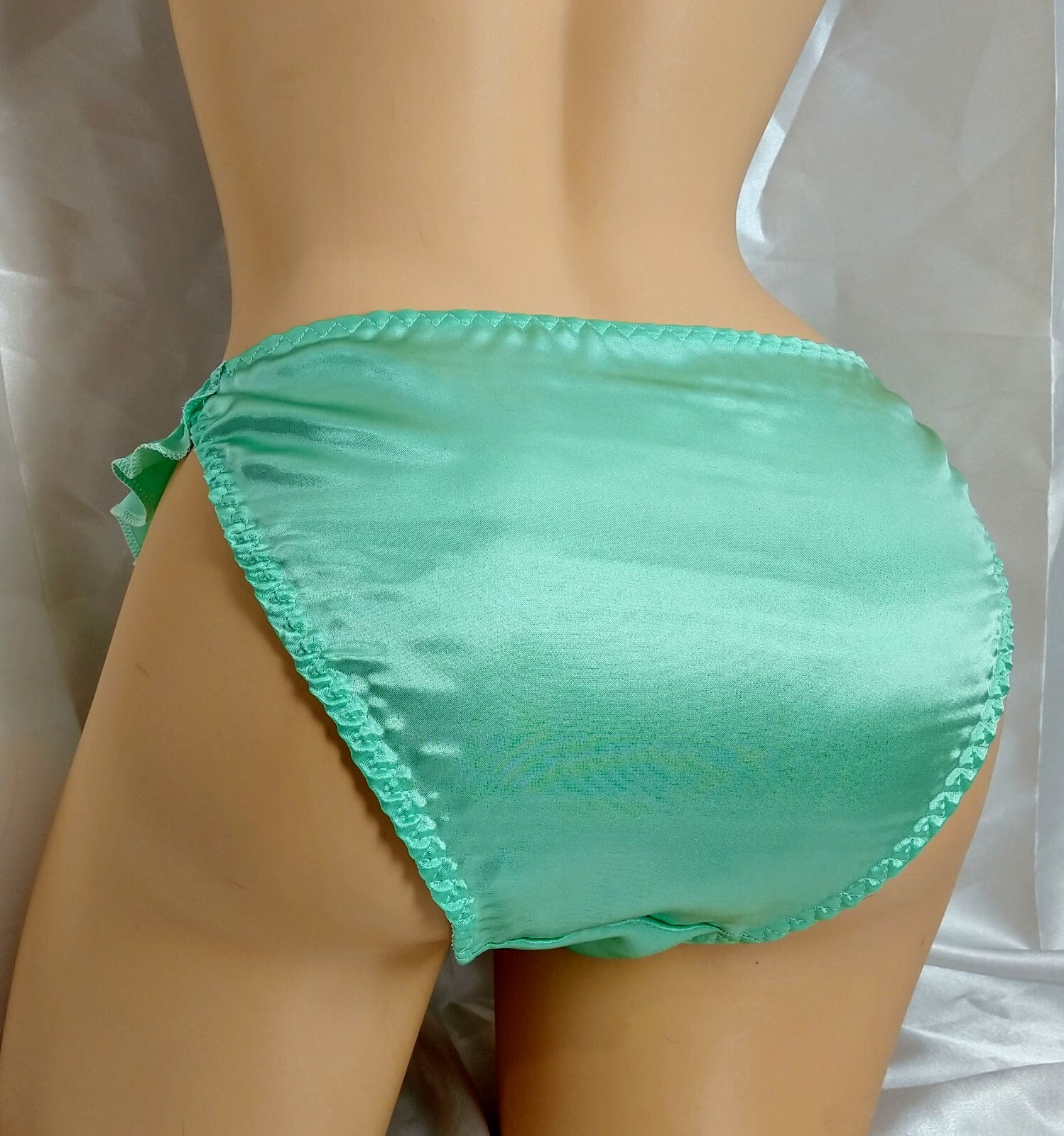 Mint Madness Satin Flutter Bikini Panties