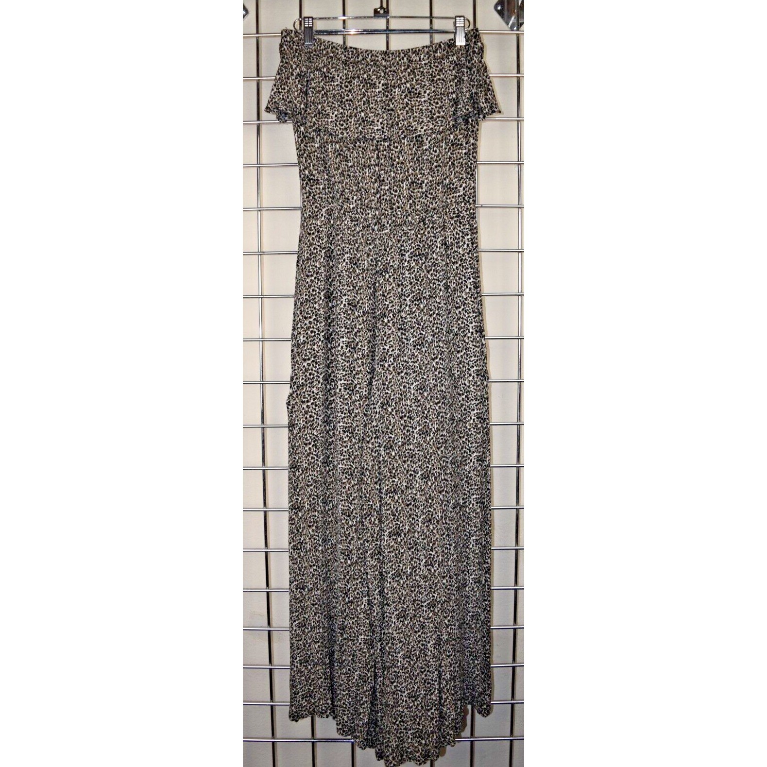 Vintage Strapless Jumpsuit Size S/M 80s 90s Coco Bianco Leopard Print Rayon Flow