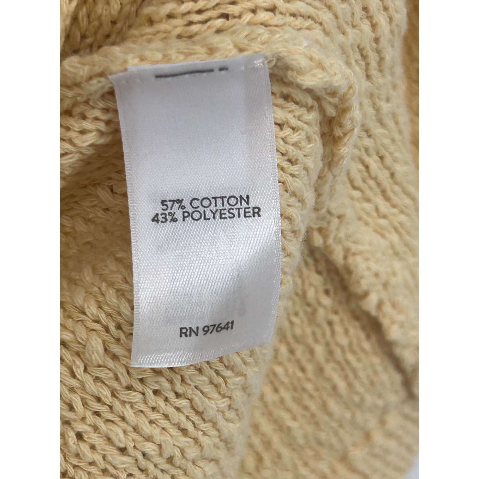 „NWT” J. Jill Women’s Cable Knit V-Neck Sweater In Sunshine Yellow- Size Large