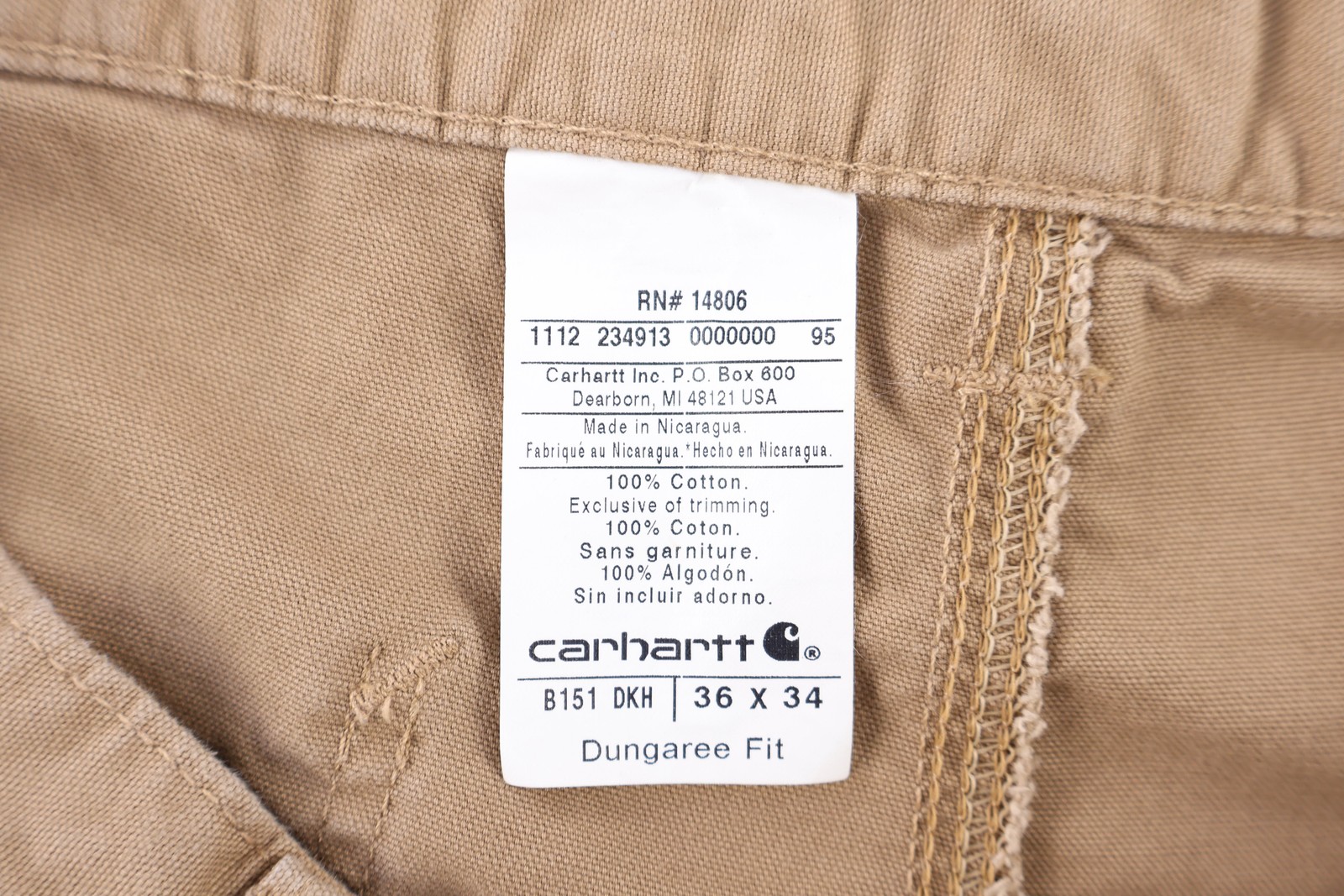 Carhartt Logo Patch Tan Pants