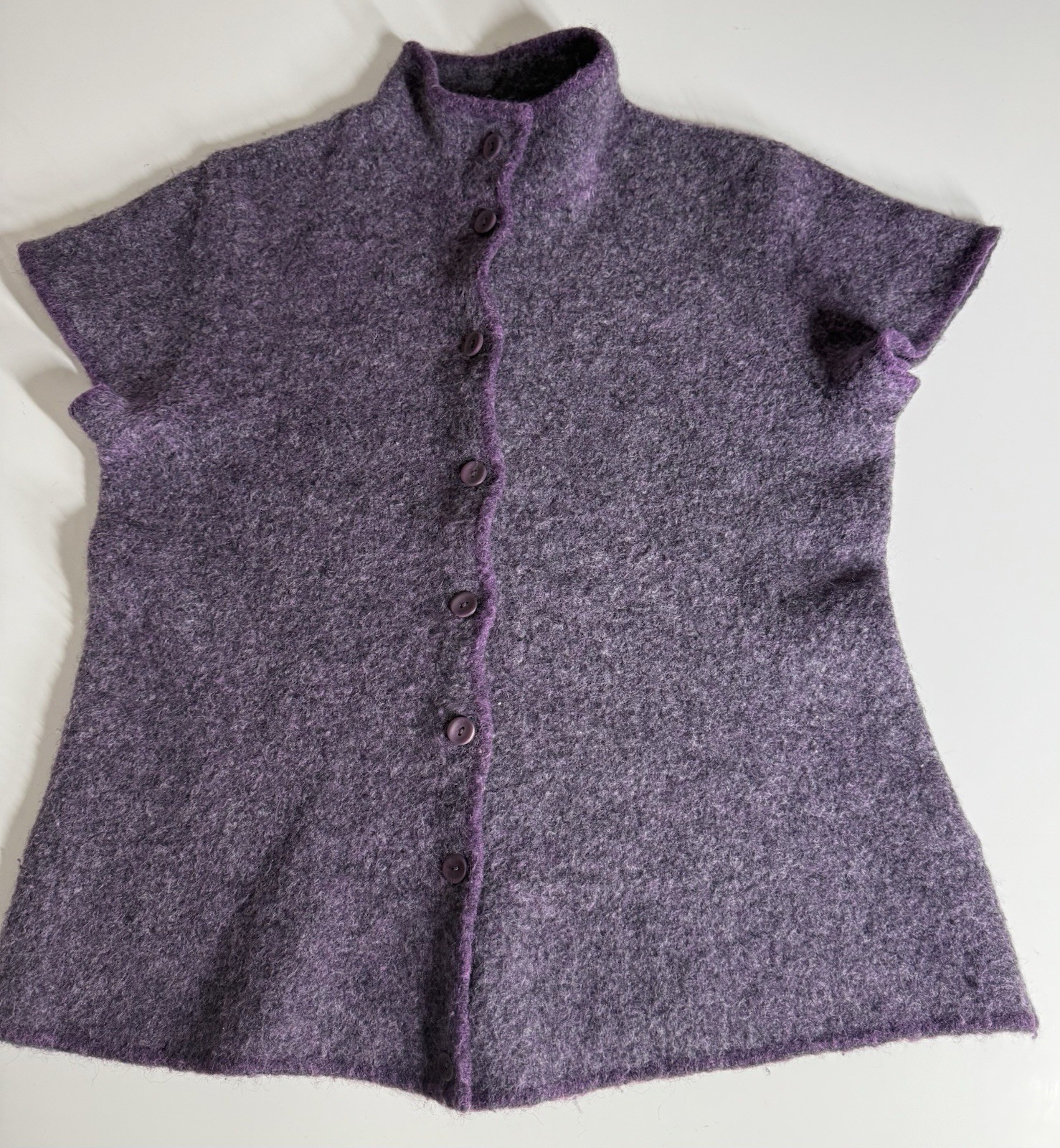Eileen Fisher Sweater CARDIGAN Top Purple SZ M