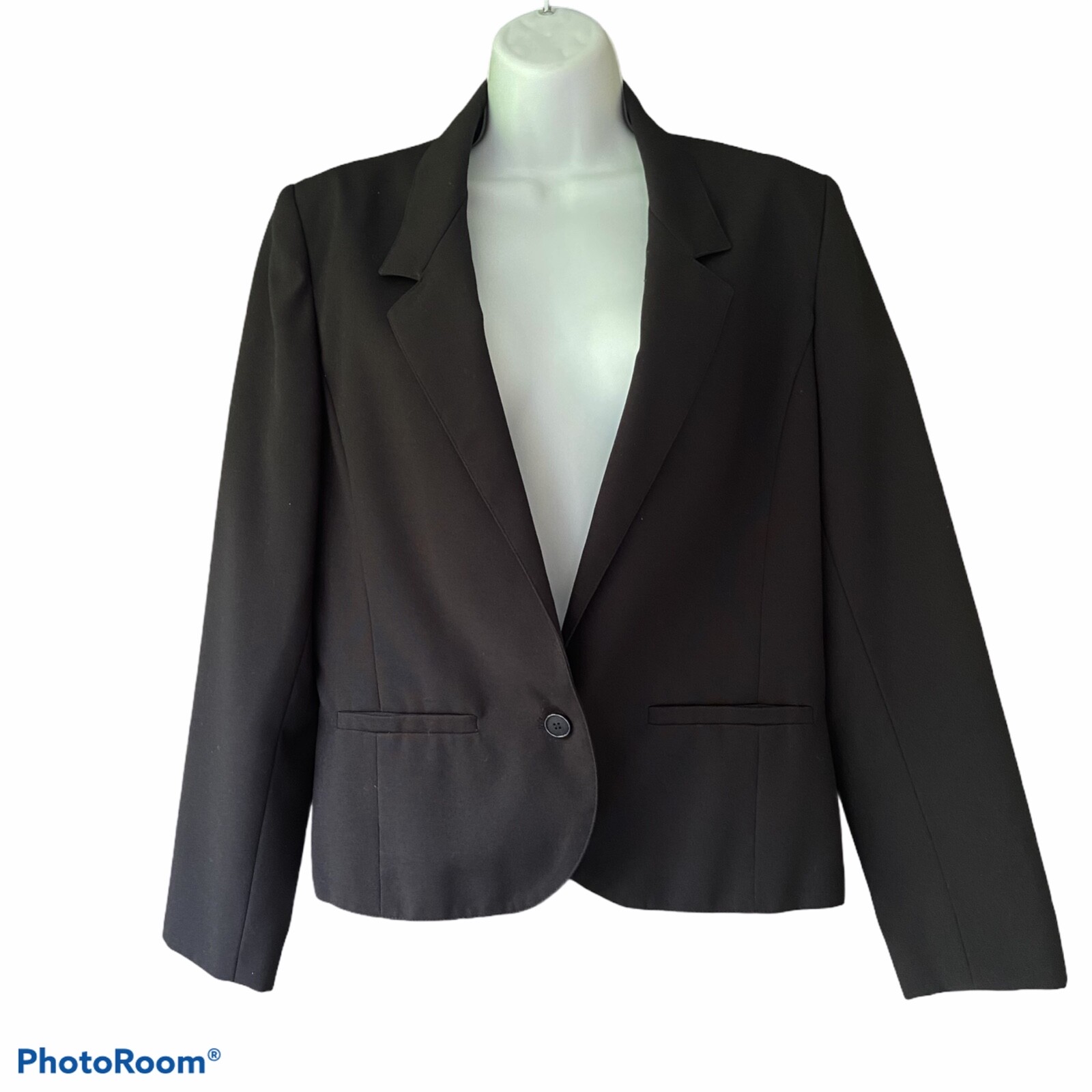 Vintage College Town Black Blazer Women’s Size 11/12 Style 3200 w/ Shoulder Pads