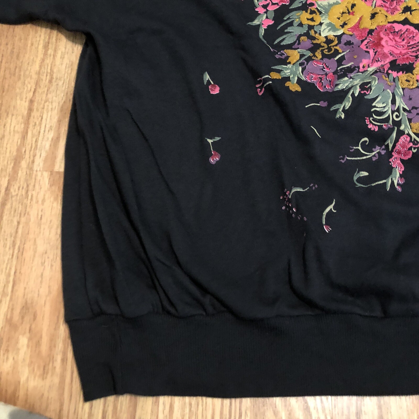 vtg America America floral flower design dolman sleeve size 18 Shirt Made In USA