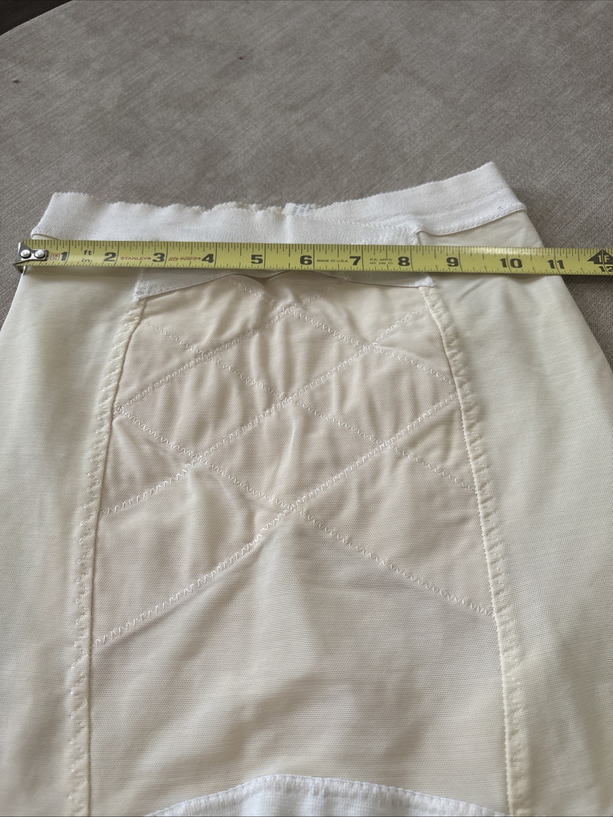 Vintage MILADY Open-Bottom GIRDLE Stretch SATIN Garter Belt Skirt Medium READ