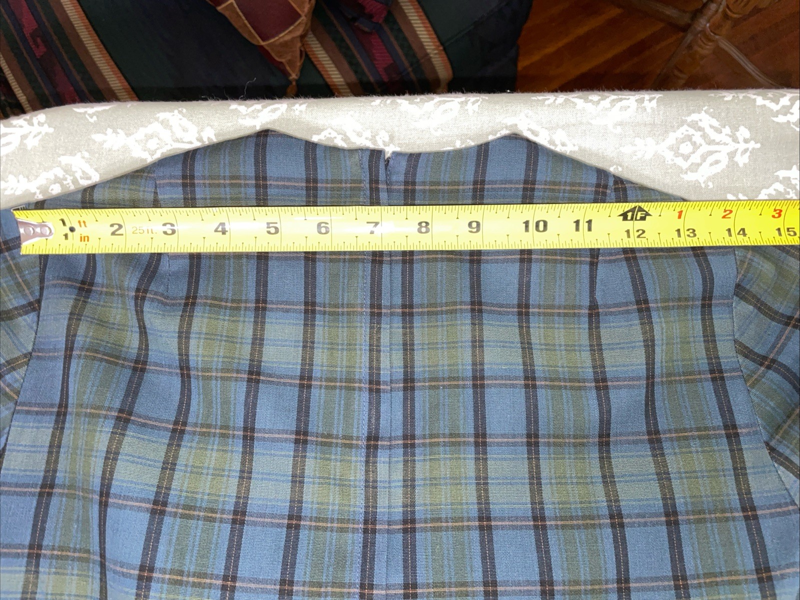 Vintage 60s Nelly Don Dress Jacket 2 Piece Set Blue Green Tartan Plaid Jacki ‘O