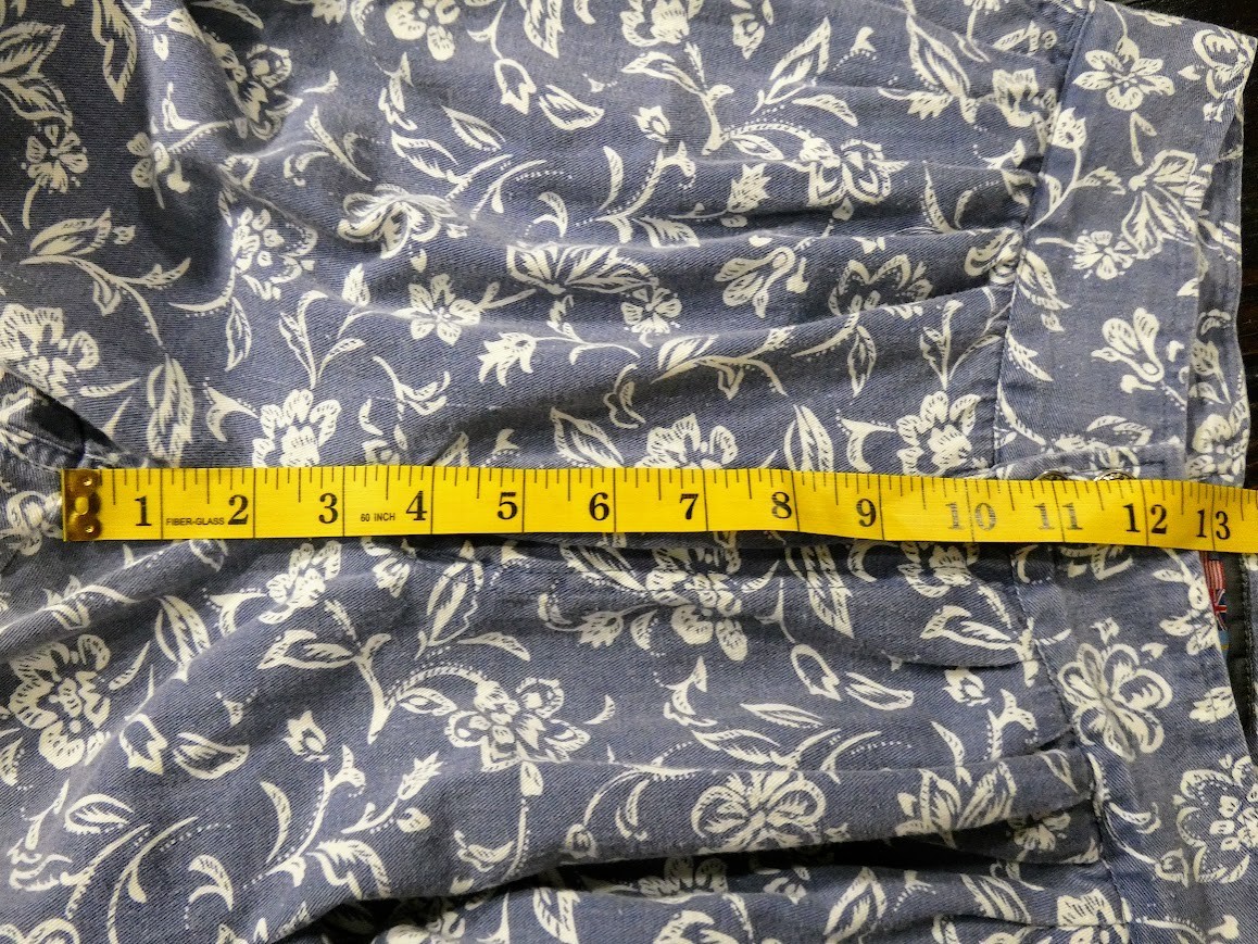 Vintage 80s Paris Sport Club High Waisted Floral Parachute Pants Chambray XS