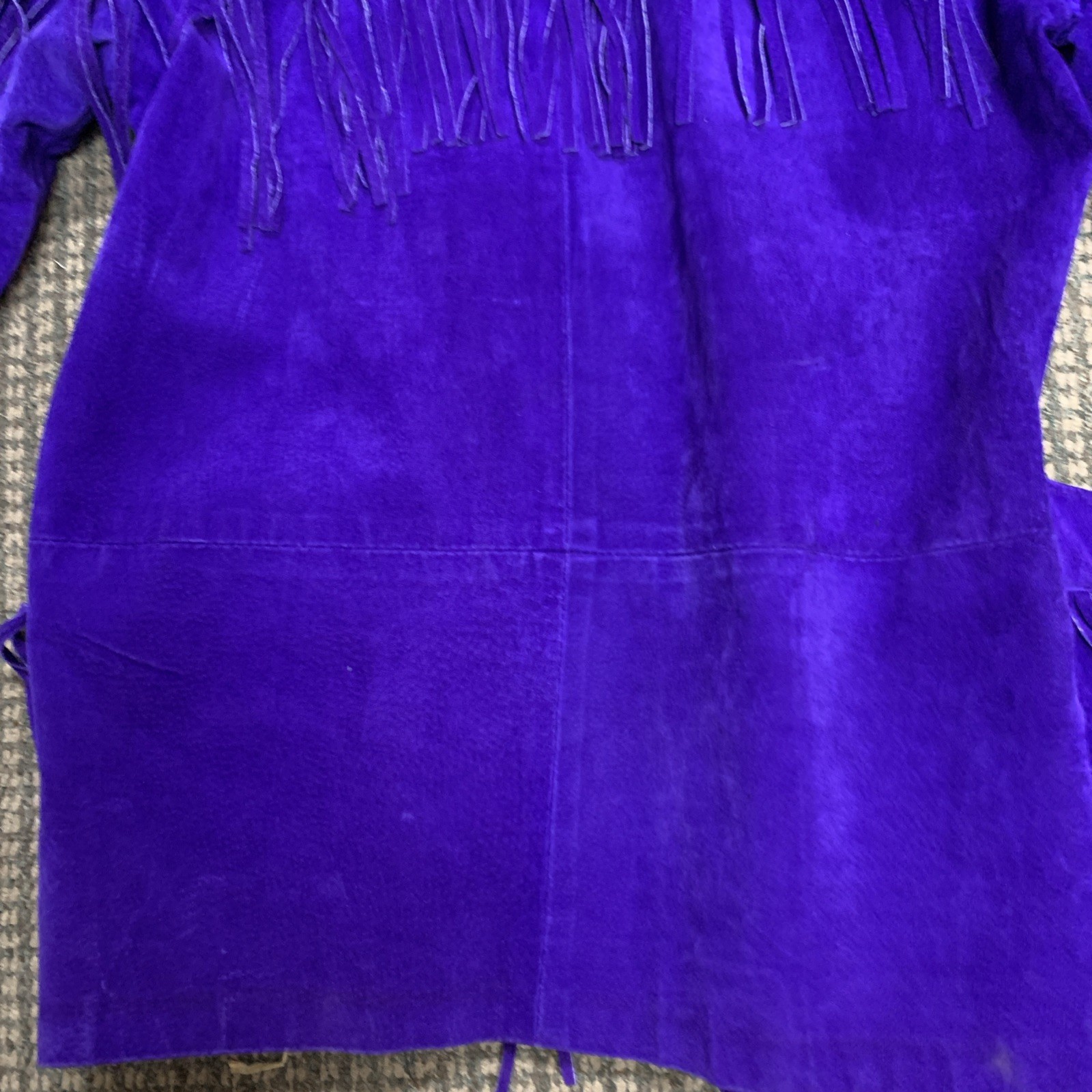 VTG Outerwear by Phoenix vintage purple suede Fringed jacket Western/Biker 80s