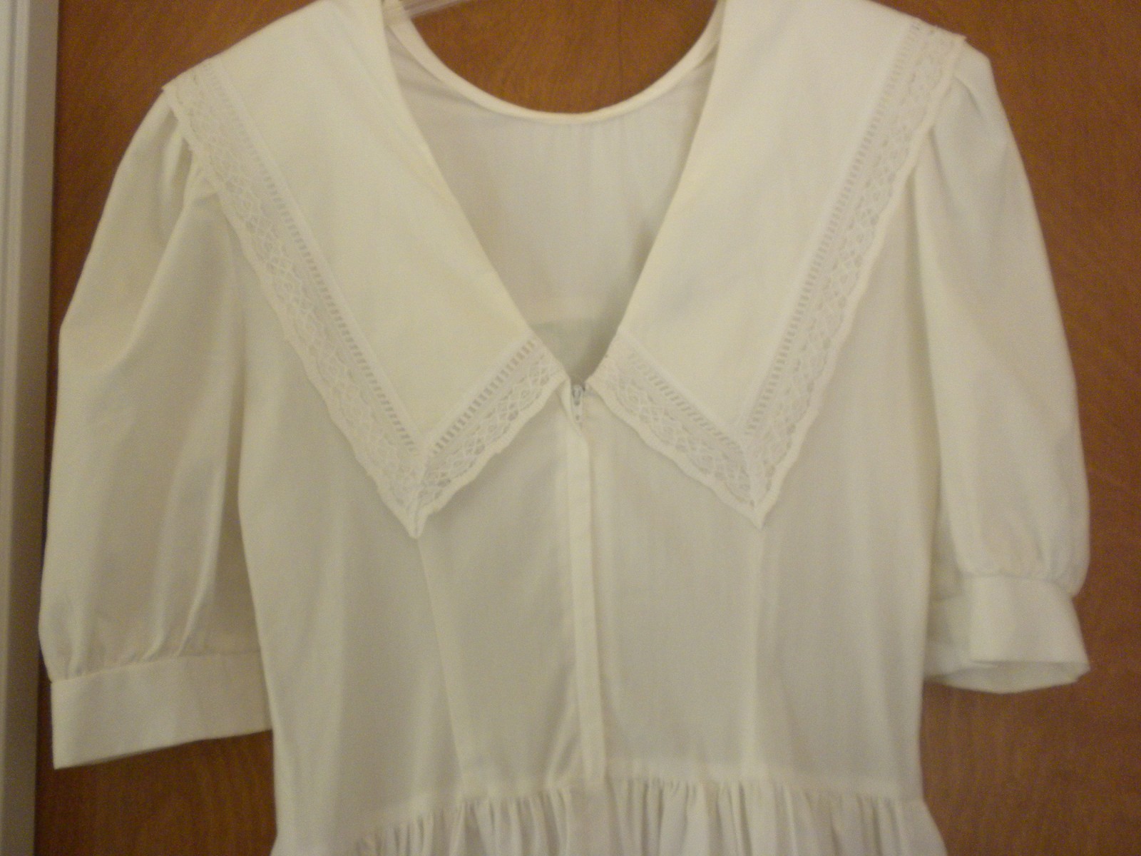 VTG Gunne Sax Sailor White Collar Dress Prairie Cottage 11 Jessica McClintock