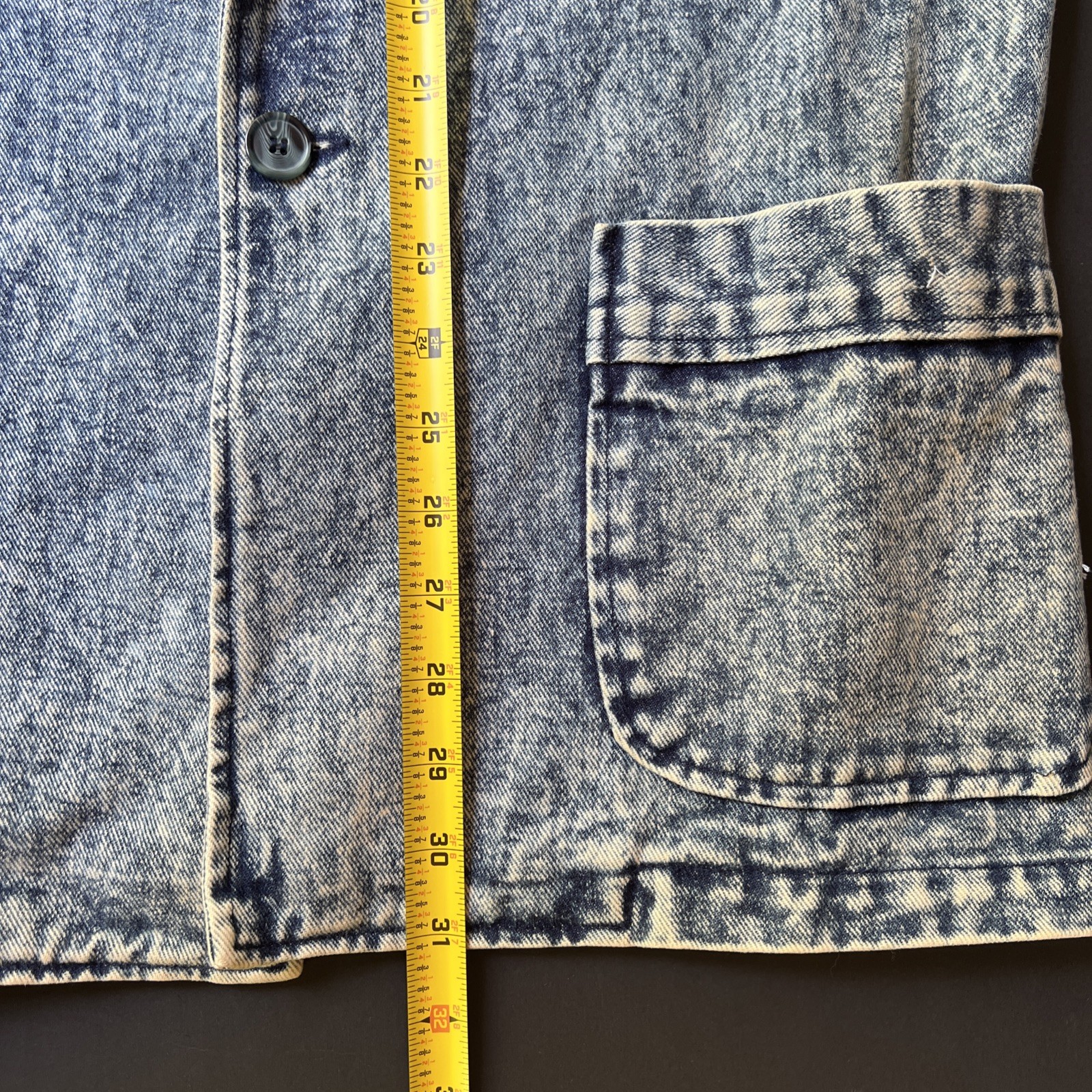Vtg 80’s Acid Wash Denim Jacket Embellished Colorful Stones Women’s Sz M or L?