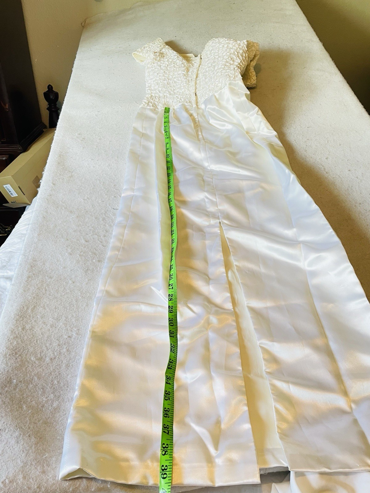 Vintage Mike Benet Beaded Wedding Dress Formal SZ 8