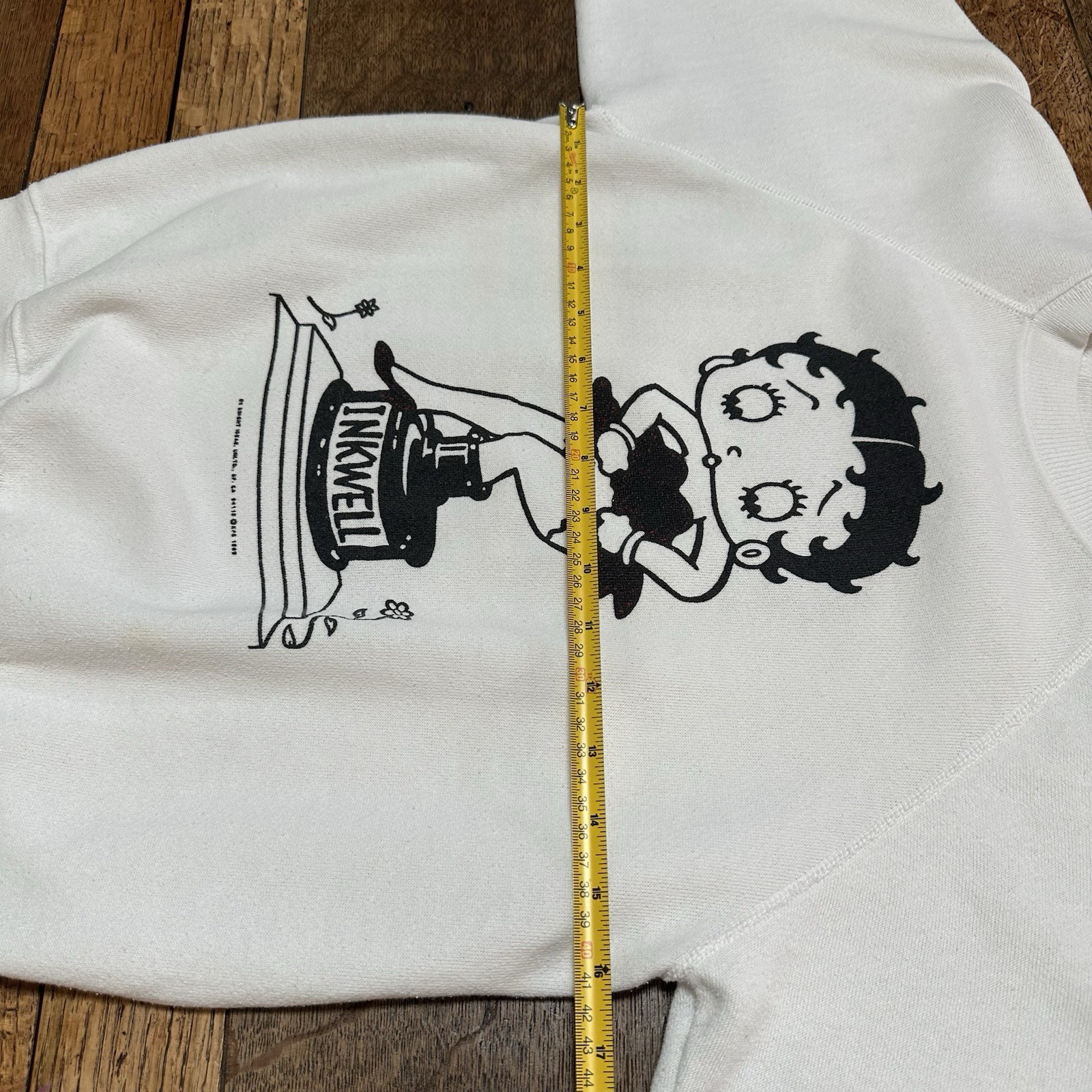 VTG 80s 90s Betty Boop Inkwell Double Sided Crewneck Sweat Shirt Women’s Small