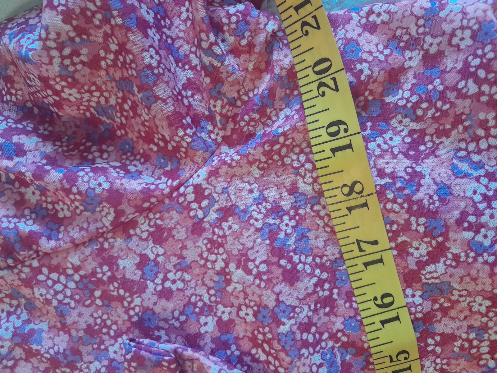 Vintage 60s KR Of NY Pink Floral Dress With Removable Bib. Chest 42 In. B14