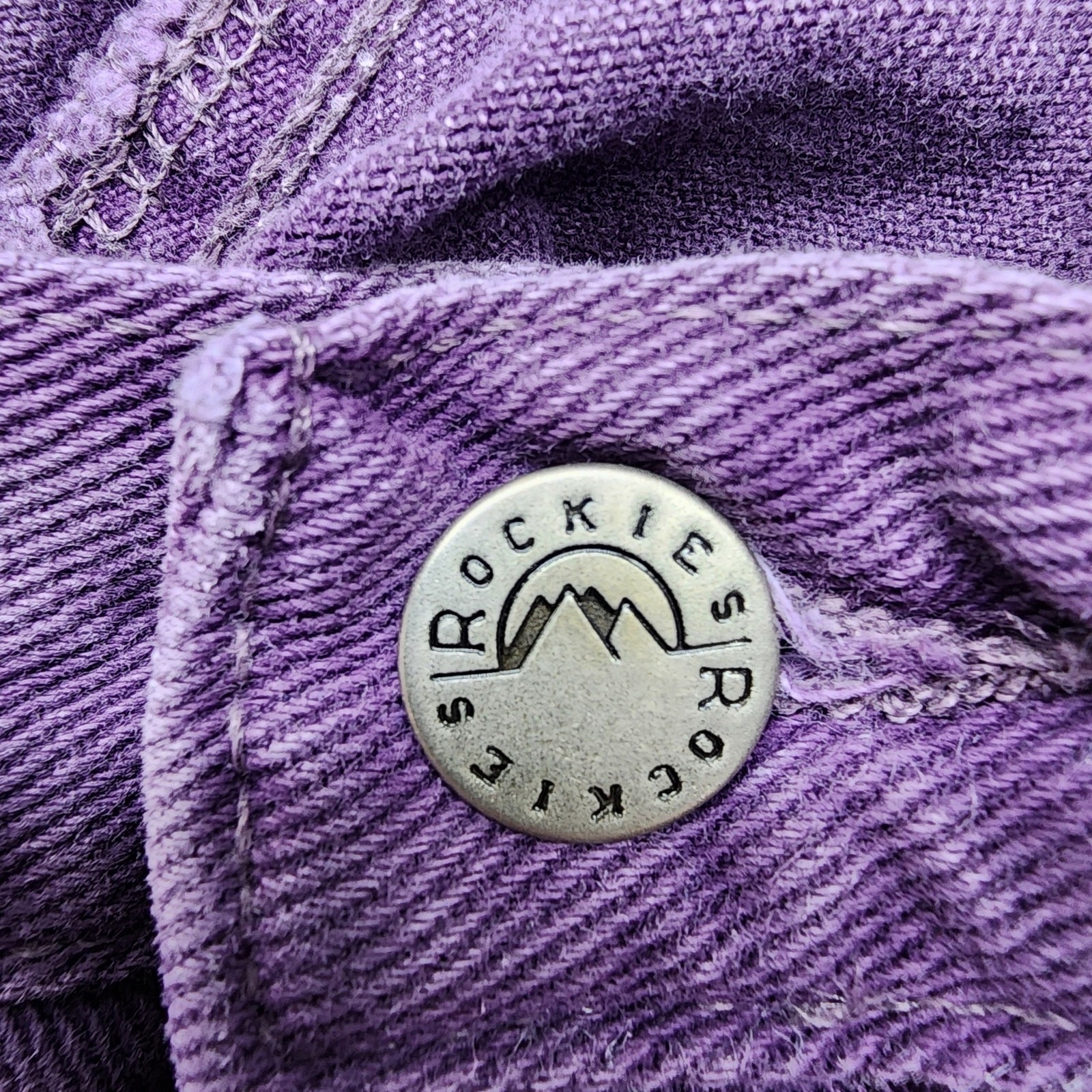 Vintage 90s Rockies Jeans Womens 31/11 Purple High Rise Bareback Tapered Western