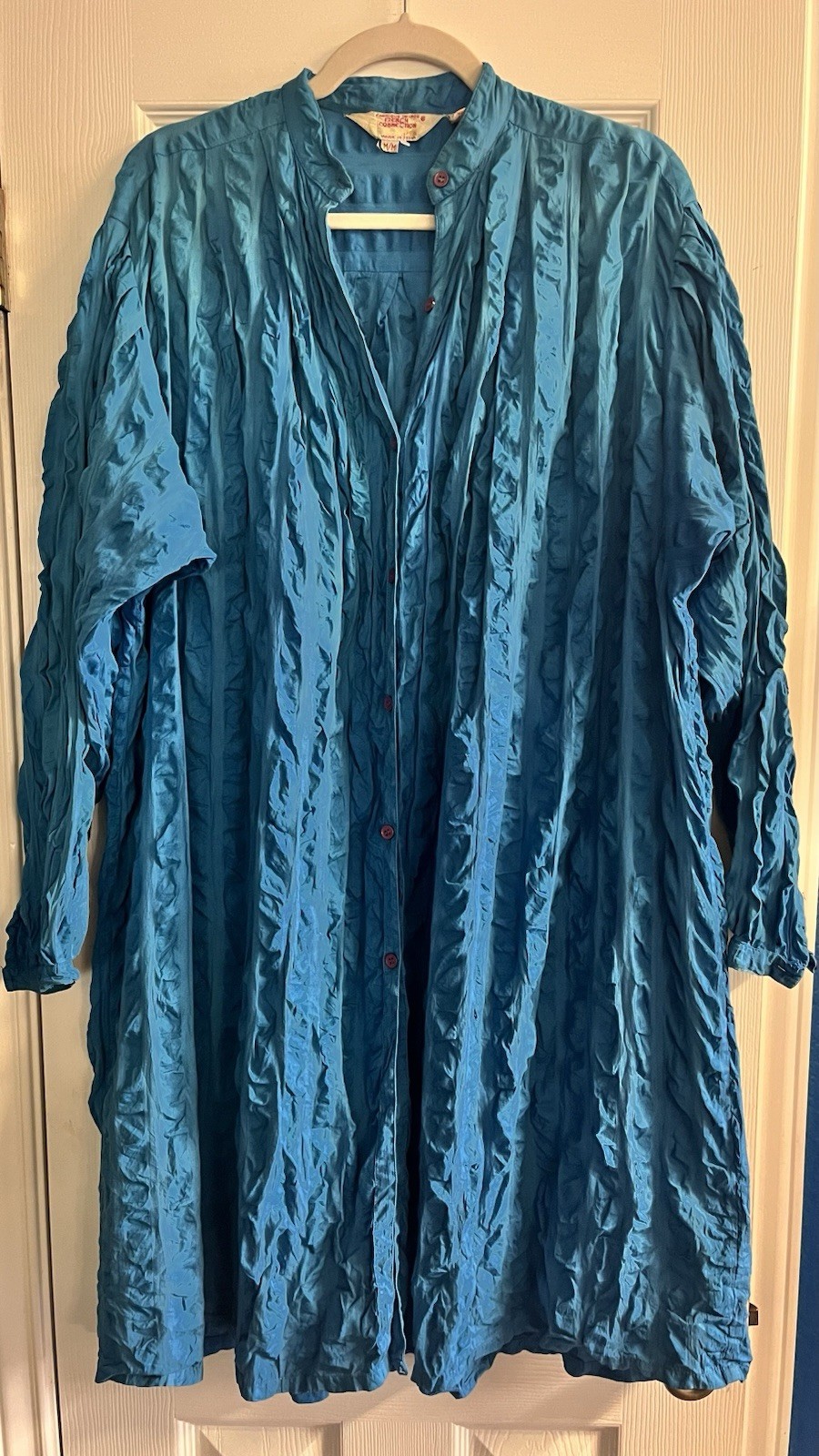 Fabulous Vintage 1970s French Connection Blue Tunic Dress Size M