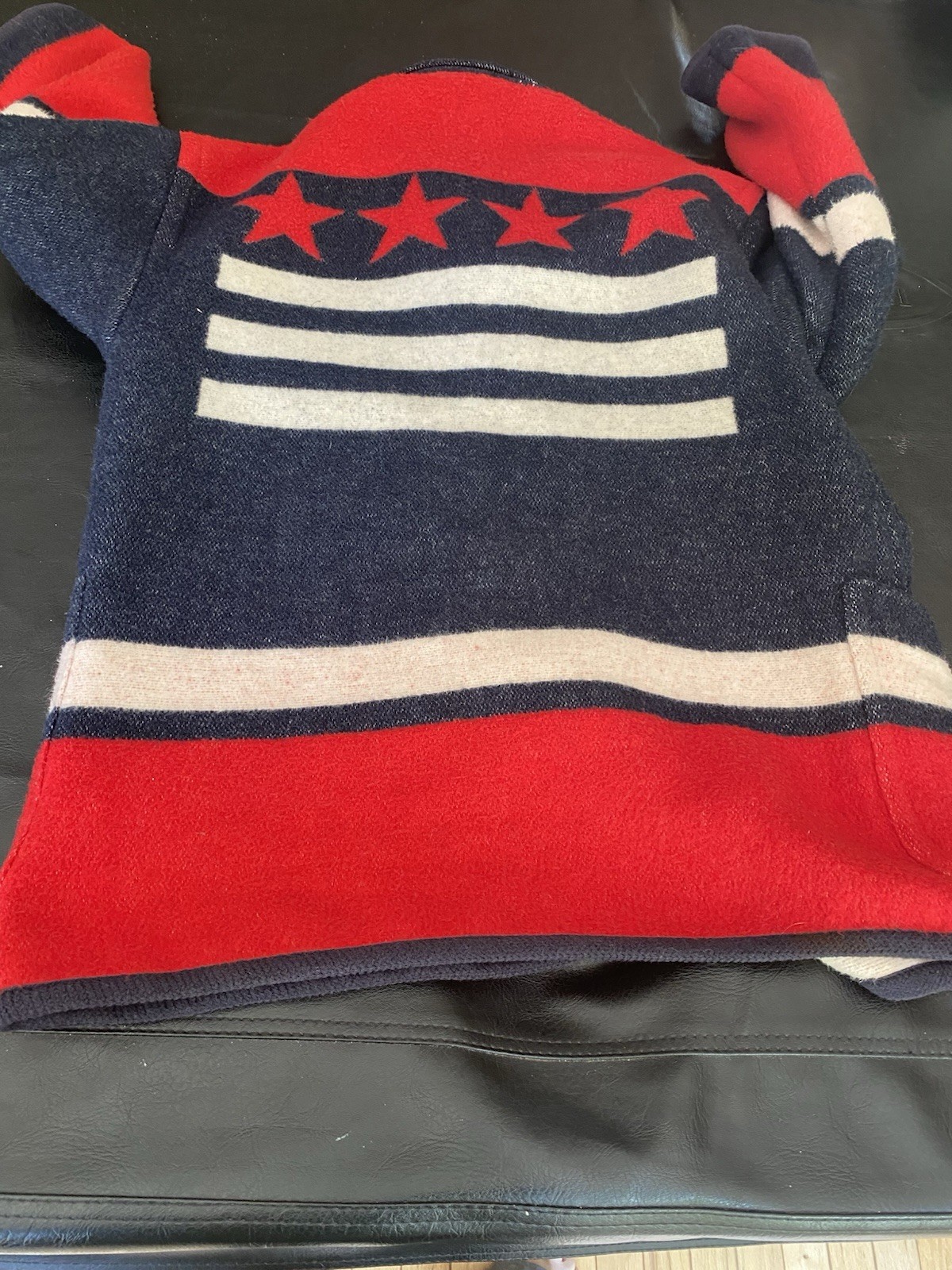 The Limited Vintage Y2k Button Up Sweater Coat USA Flag Patriotic Womens Medium