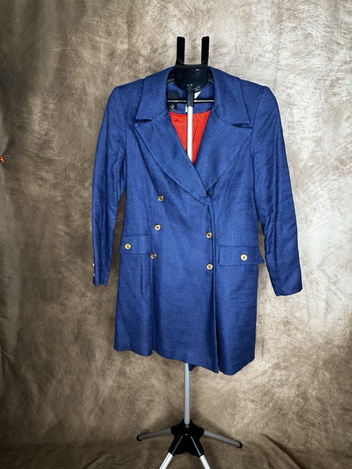 1970s Vintage YES From California Blue Blazer Coat Size Medium