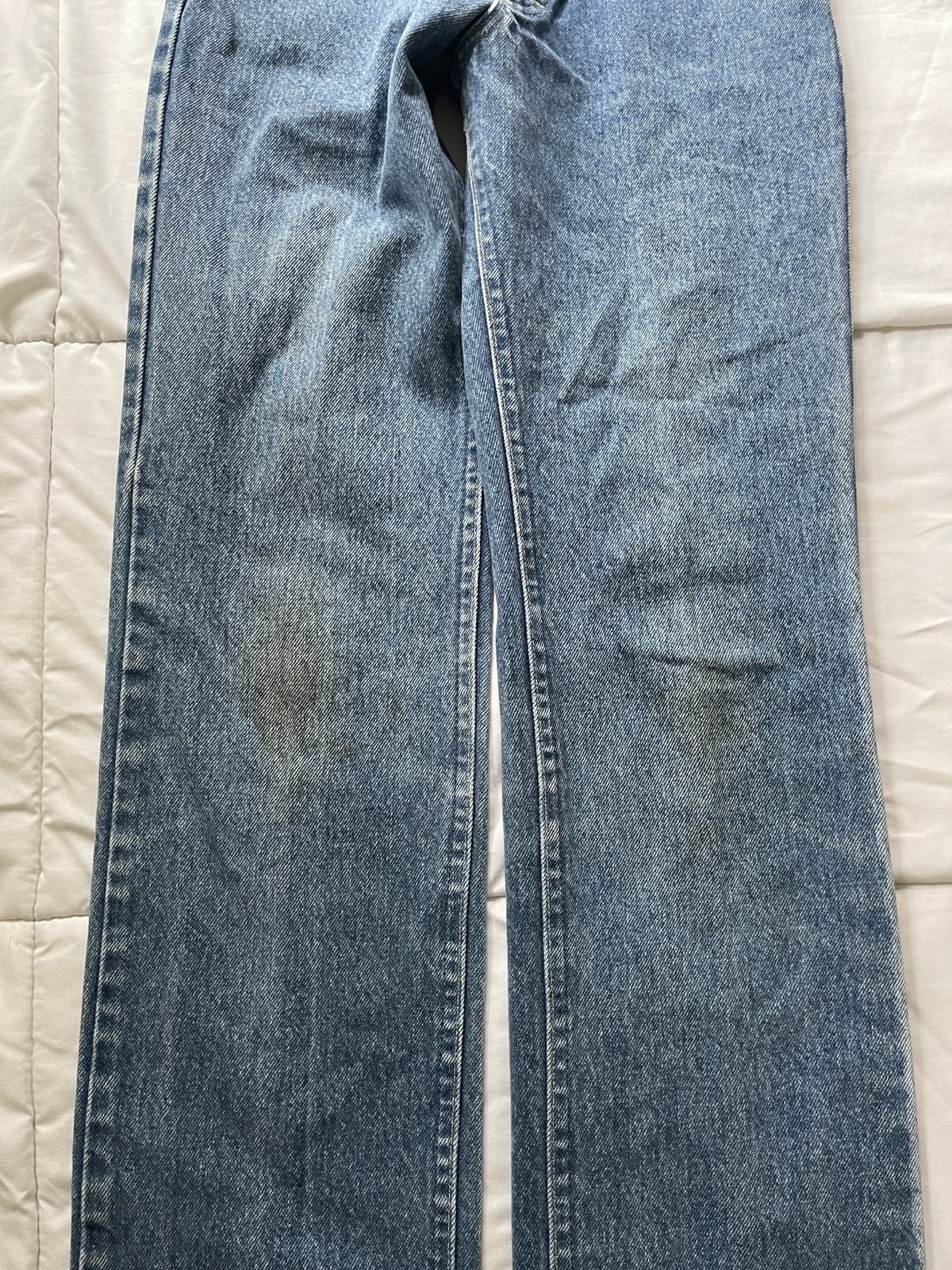 Vintage 70s Lee Riders Jeans 26×32 USA Made Blue Straight Leg Union Western Fade