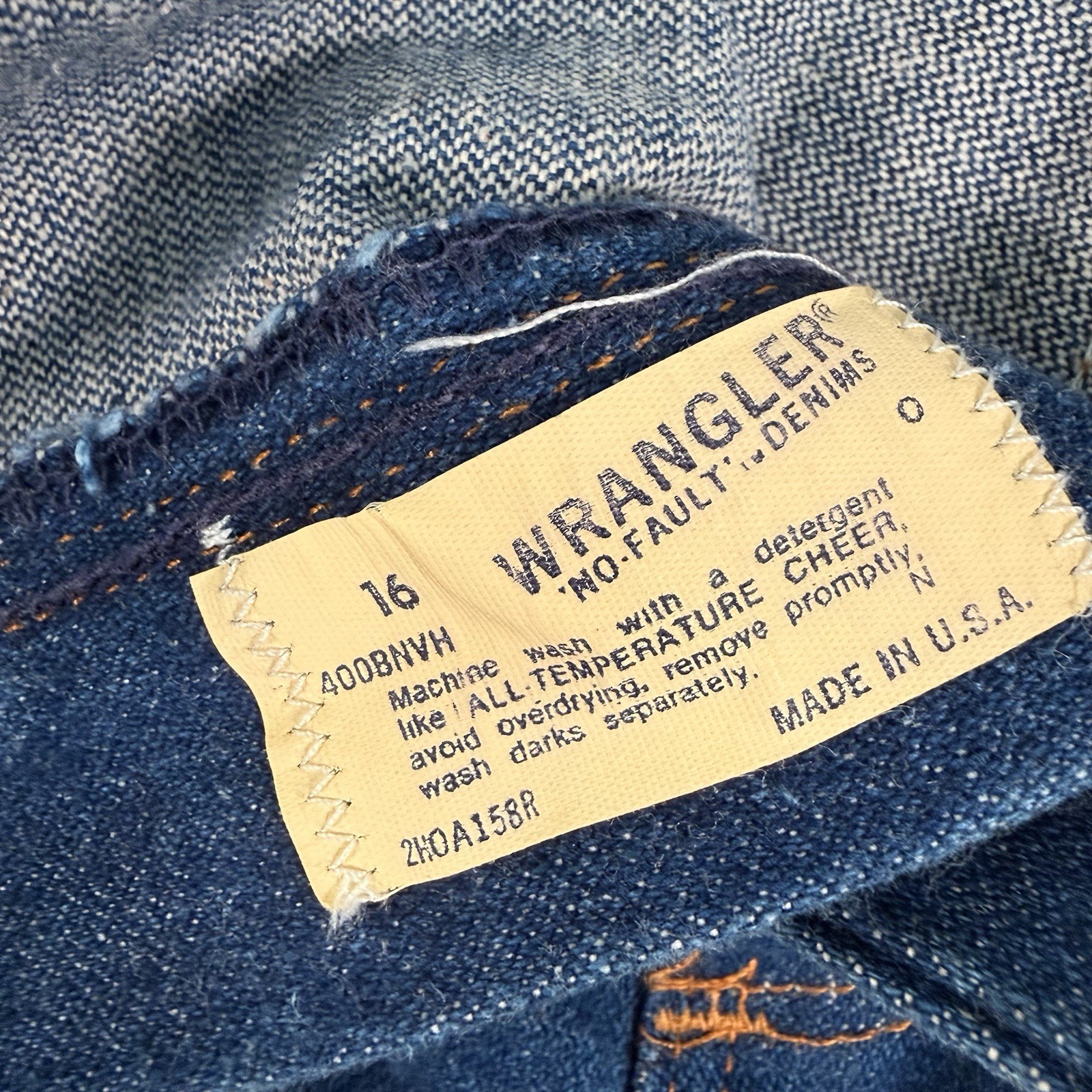 Vintage Wrangler 13MWZ Women’s Cowboy Cut Straight Leg USA Made Size 16- 30”
