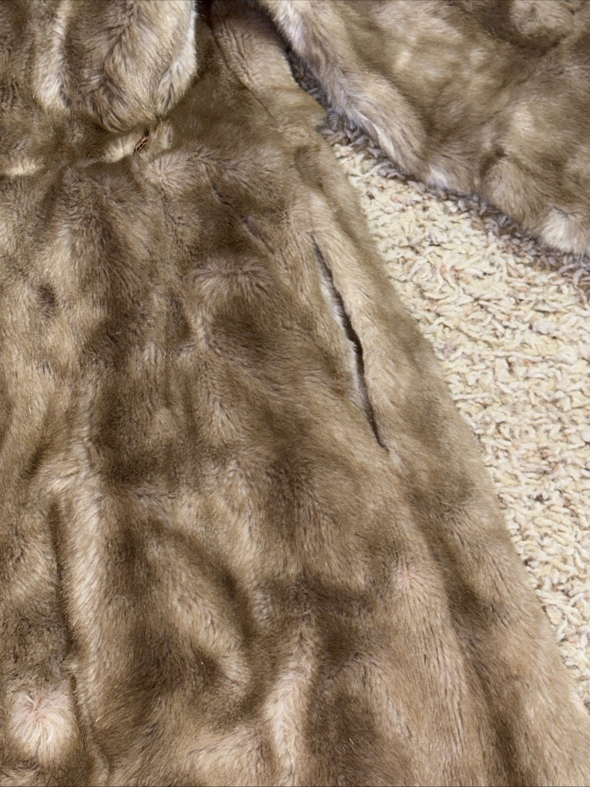 Womens 10 Vintage Career Originals Tissavel Mink French Faux Fur Coat