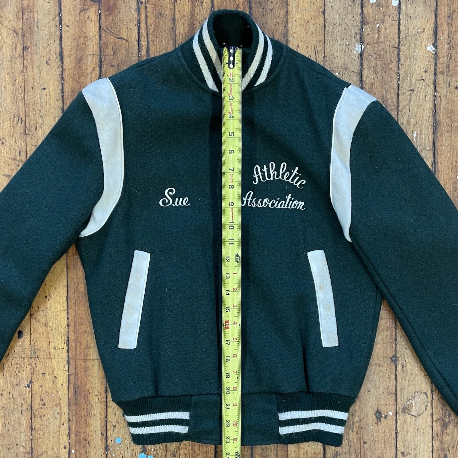 Vintage 70’s Bristol High School Letterman Green Jacket (Rhode Island)