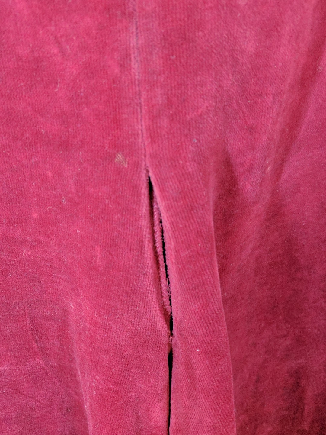 agnes b Vintage Velvet Red Wine Jumpsuit