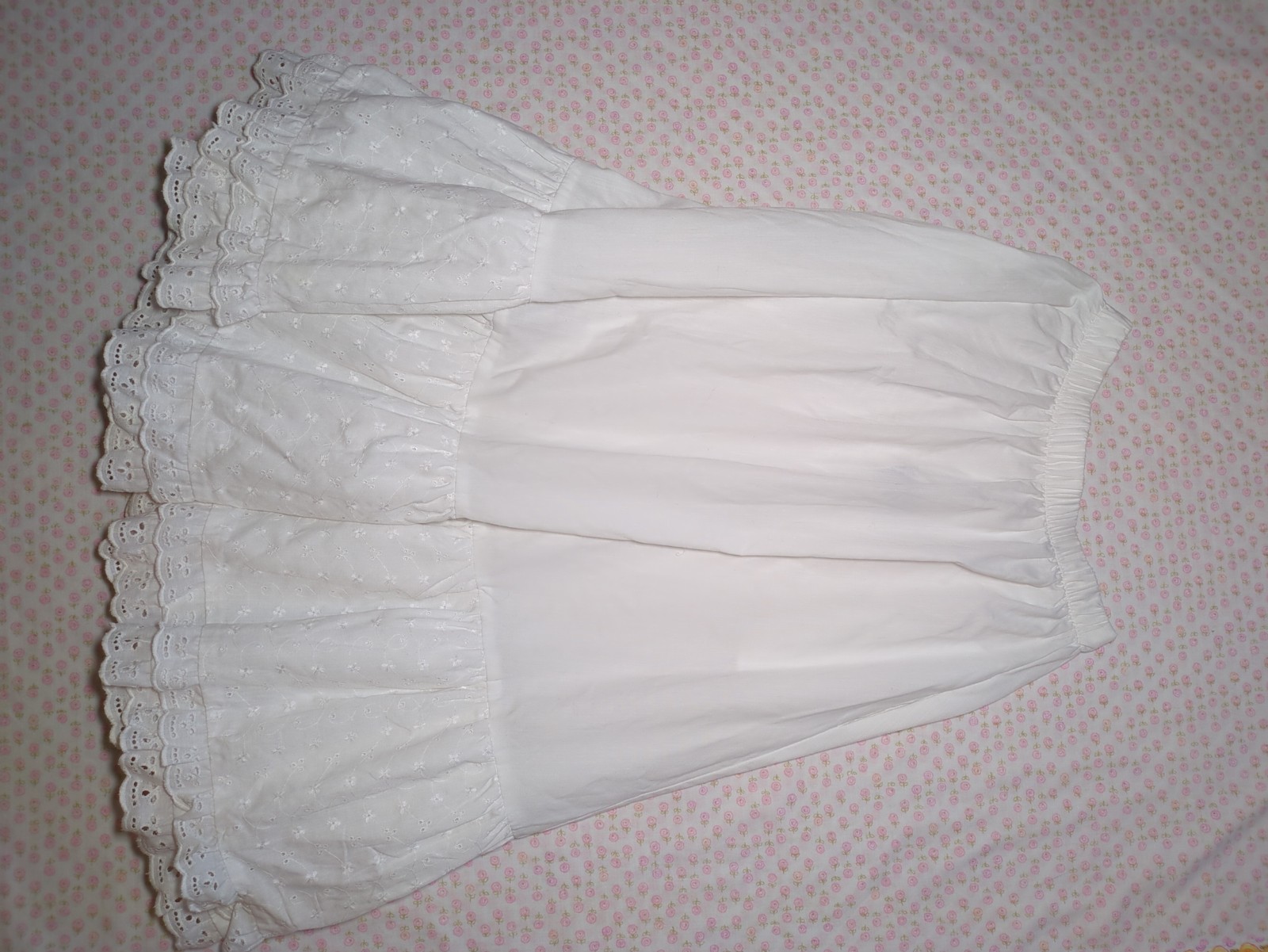 Vintage California Connection White Ruffle Petticoat Skirt M Cottagecore Slip