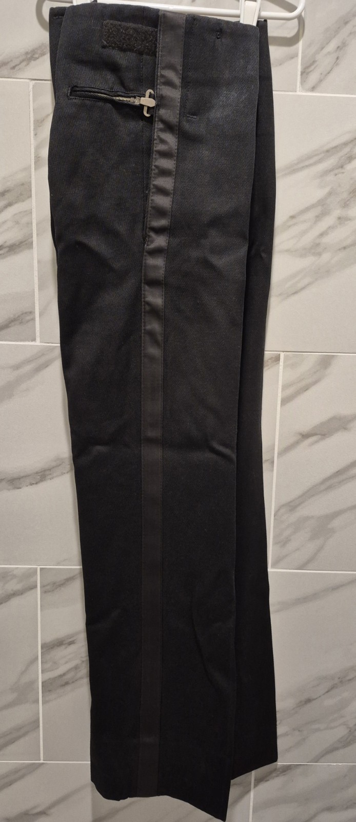 Vintage 80s Black Marching Band Pants Size 1 Adjustable