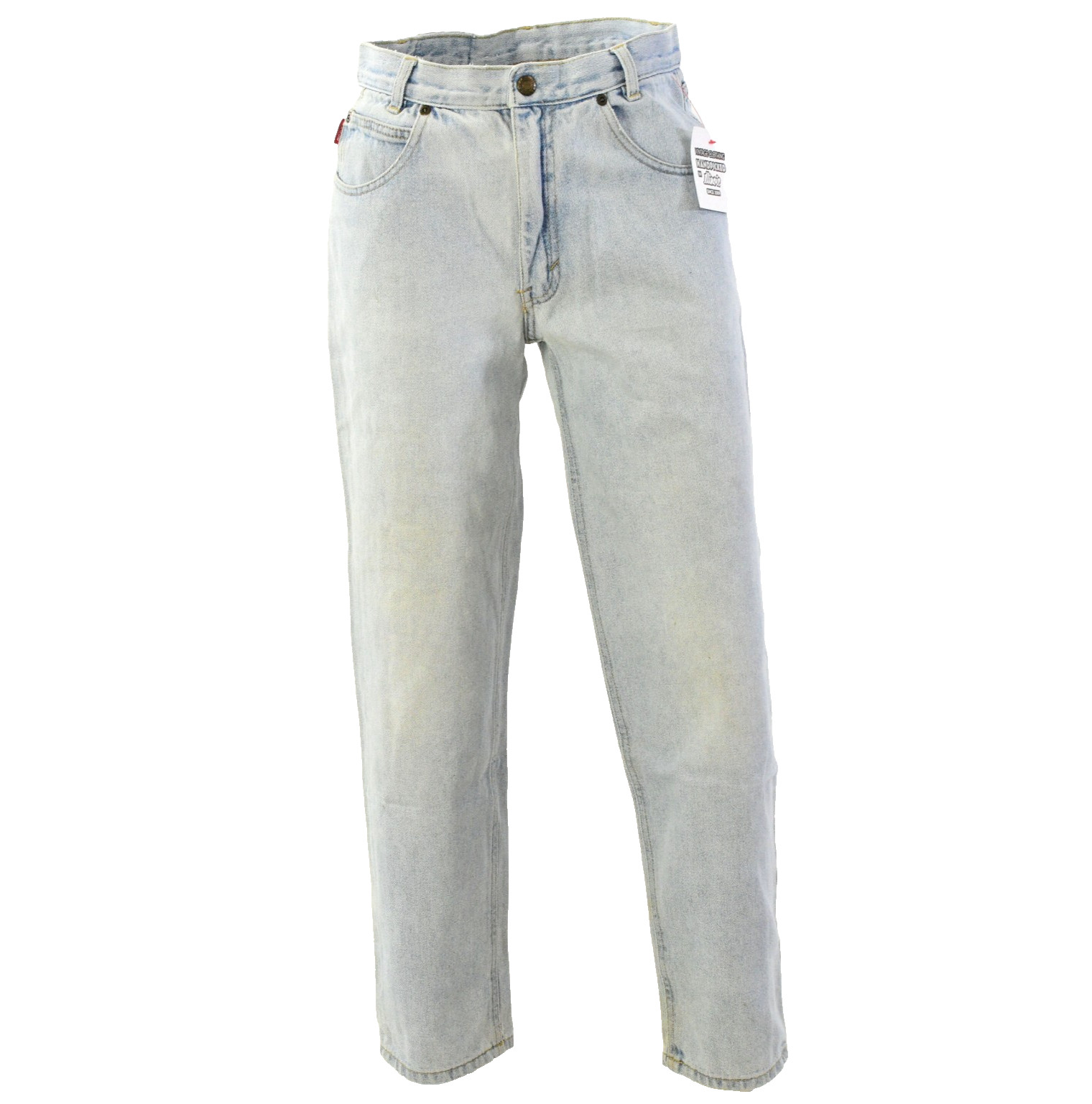 90s Vintage Bugle Boy Light Wash Jeans Womens 0 High Waist Straight Leg Grunge