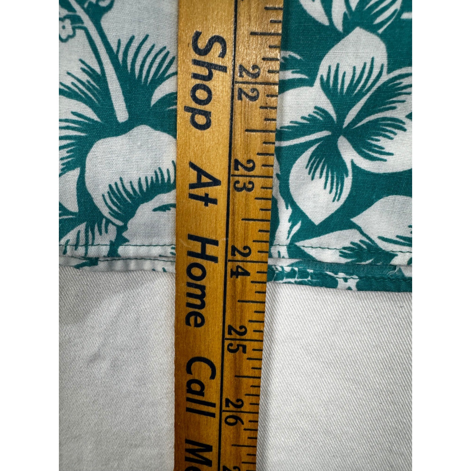 Vintage Cheryl Tiegs Turquoise White Tropical Floral Blouse Made USA Sz 14 M/L