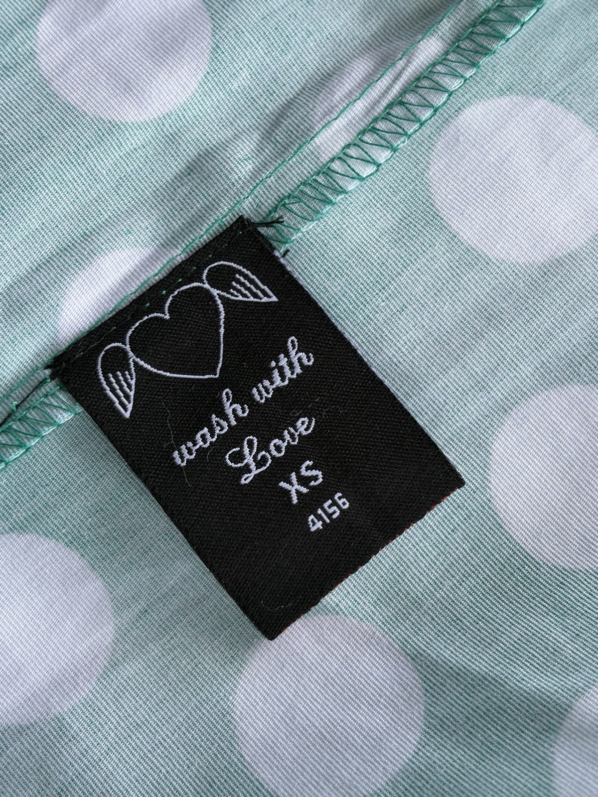Retro Hell Bunny Kelly Green Vixen Polka Dot Dress Size XS