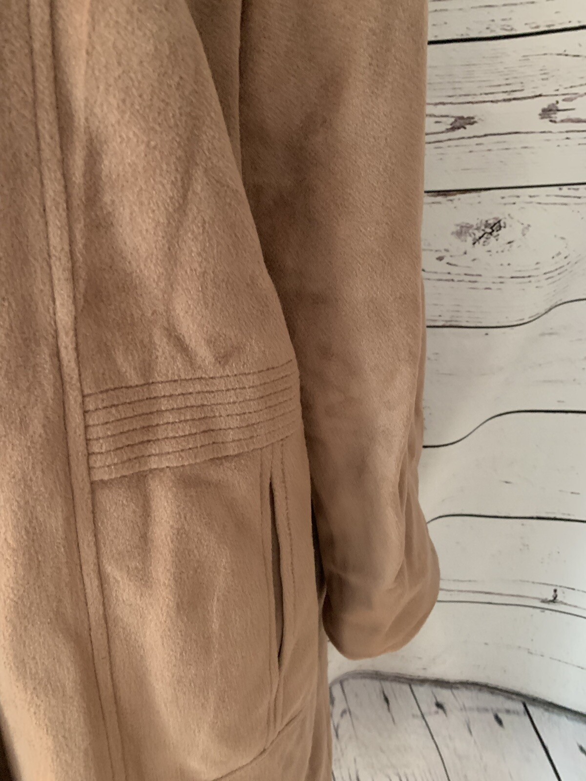 Vintage Kashmiracle Brown Coat By Wellington Fashions Sz XL Lined Trench Coat