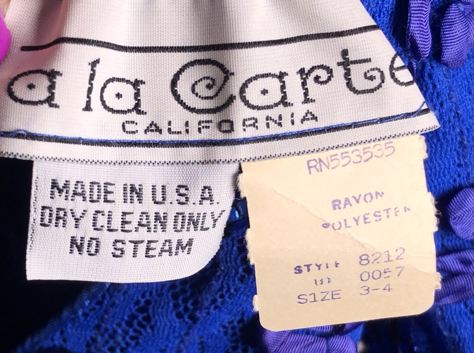 Vtg 90s Dress Blue Sequin Body Con Cocktail Evening Date Ribbon Lace Sequins S