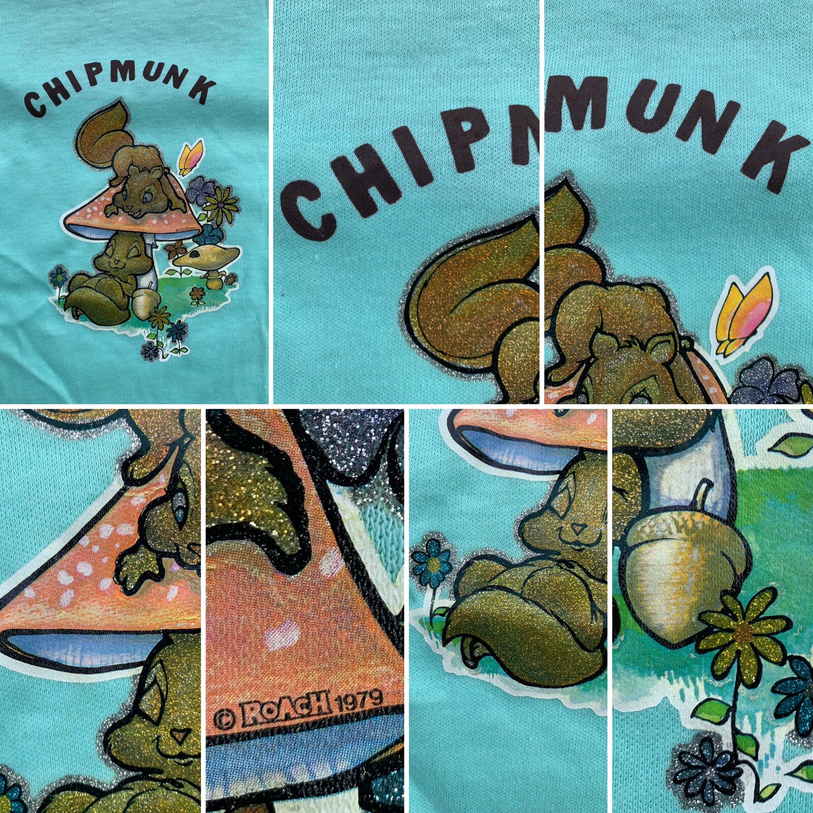 Vintage Twain Harte Chipmunk T Shirt Roach Iron On Back Fun Tees Size XL Ladies