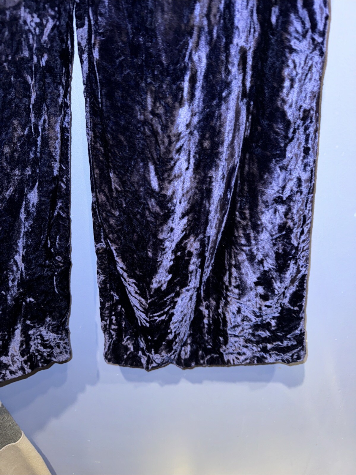 26 X 29 Vintage Wide Leg Crushed Velvet Pants, Talon Zip, 1960’s Hippie Jr House