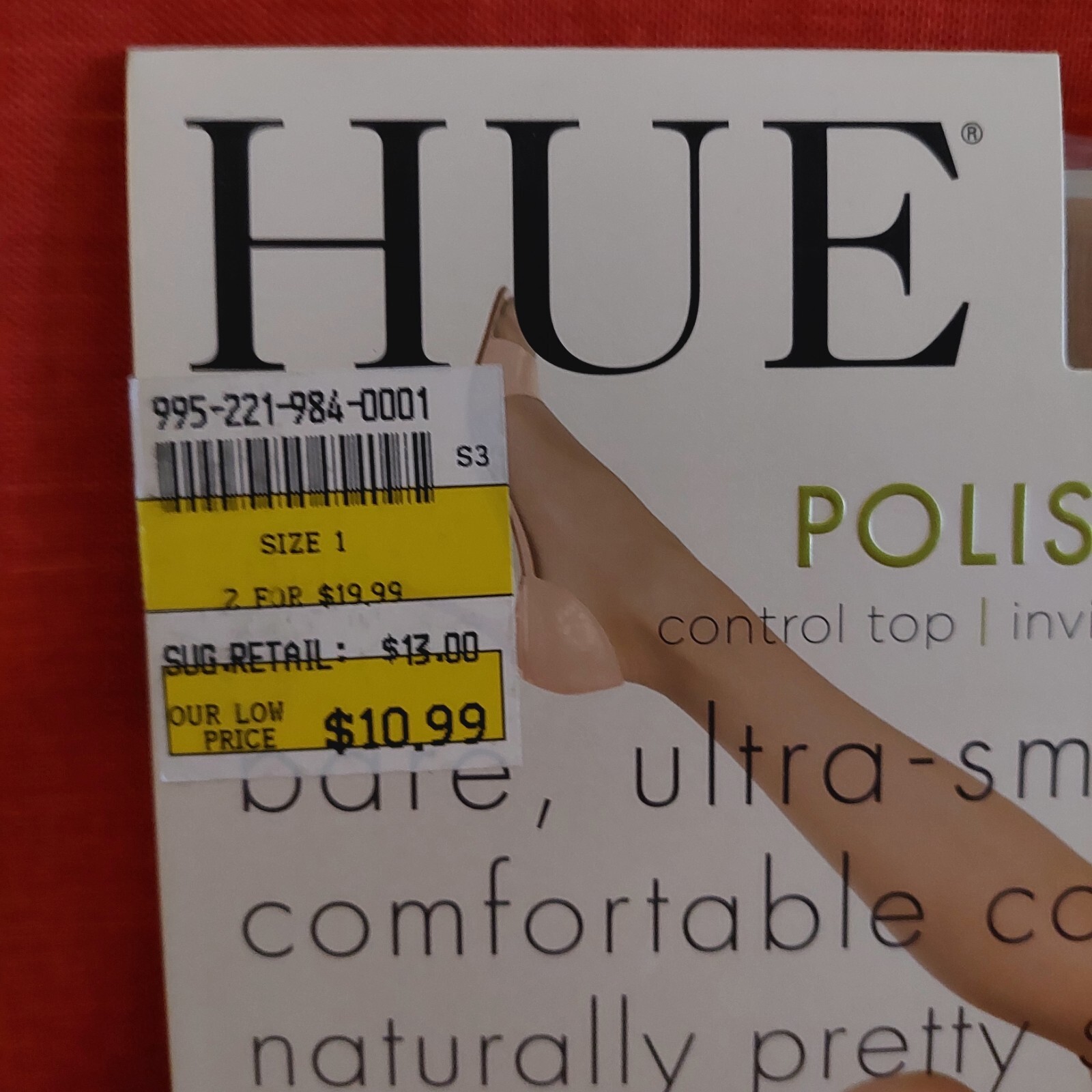 Vintage Pantyhose HUE POLISED SHEER Color Natural Size 1 BONT1
