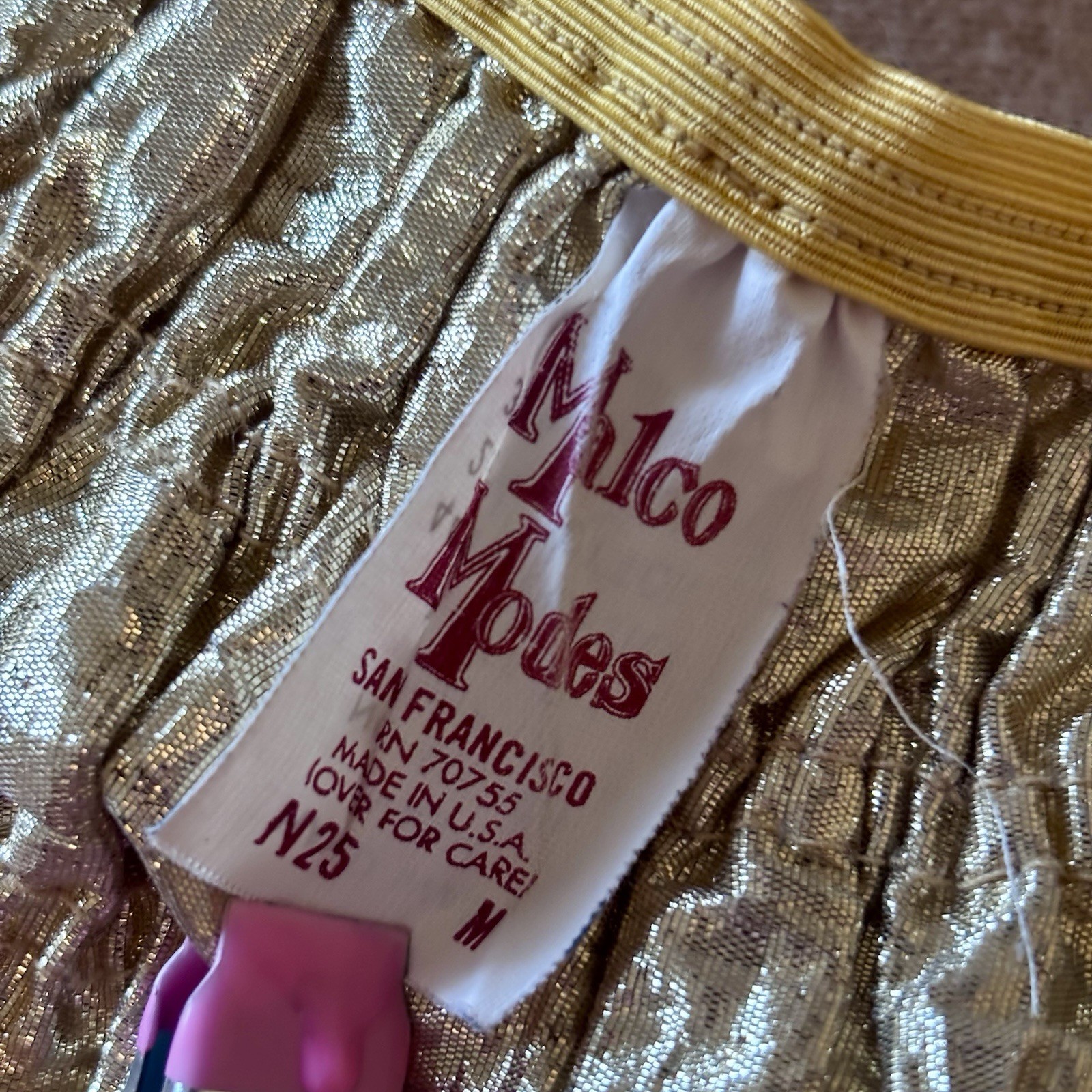 Vintage Malco Modes Gold Metallic Lame Square Dance Bloomers Pettipants Size M