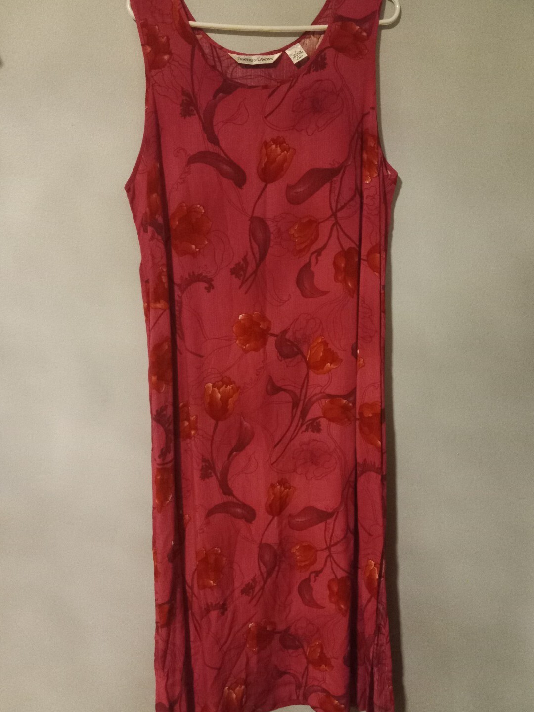 Vintage Drapers Damons 2 Piece Pink Blouse & Maxi Dress Women’s size XL *138