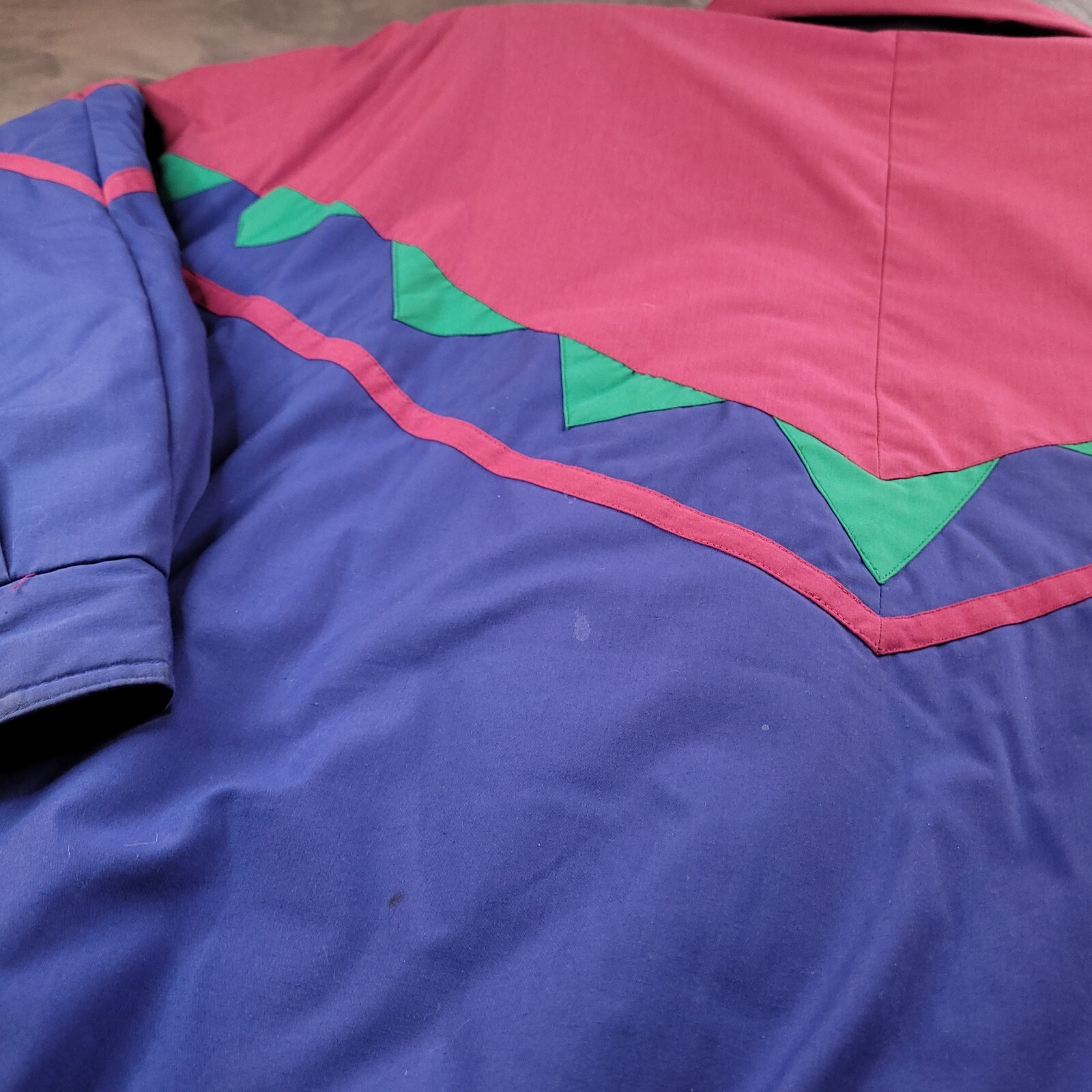Vtg 90s Womens Kaotic by Andy Johns Large Wind Breaker Ski Puffer Jacket Coat