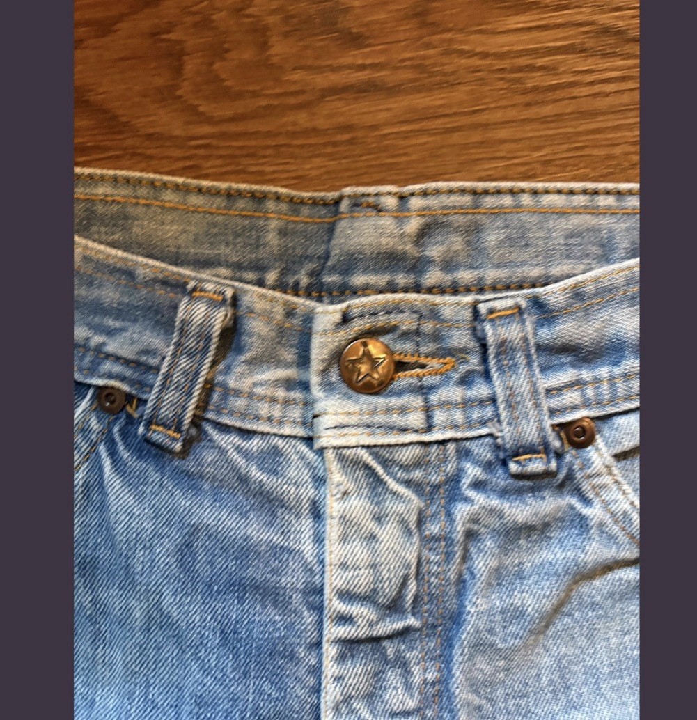 Vintage 70s HASH Jeans Front Seam Bell Bottoms High Waisted Flare Size 28 X 30