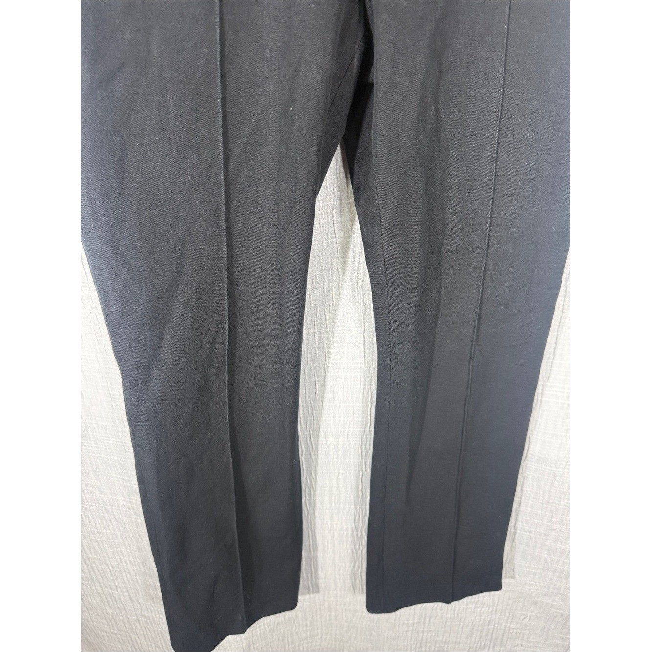 Veronica Beard | Black Tailored Jupiter Cotton-Blend Cropped Pintuck Pants Sz 8