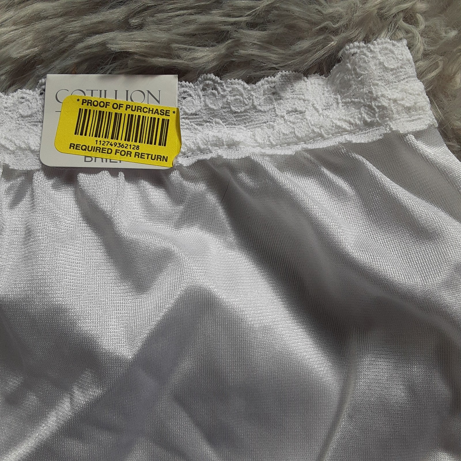 Shiny Nylon Cotillion Granny Panties Size 6 White NWT Cotton Gusset