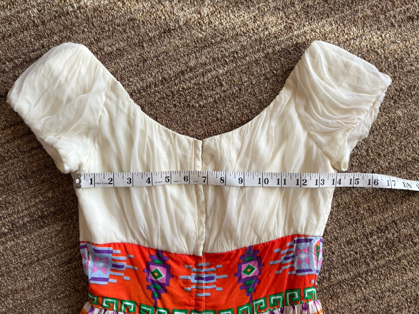 Vintage 1960’s/70’s Geometric Maxi Dress Small