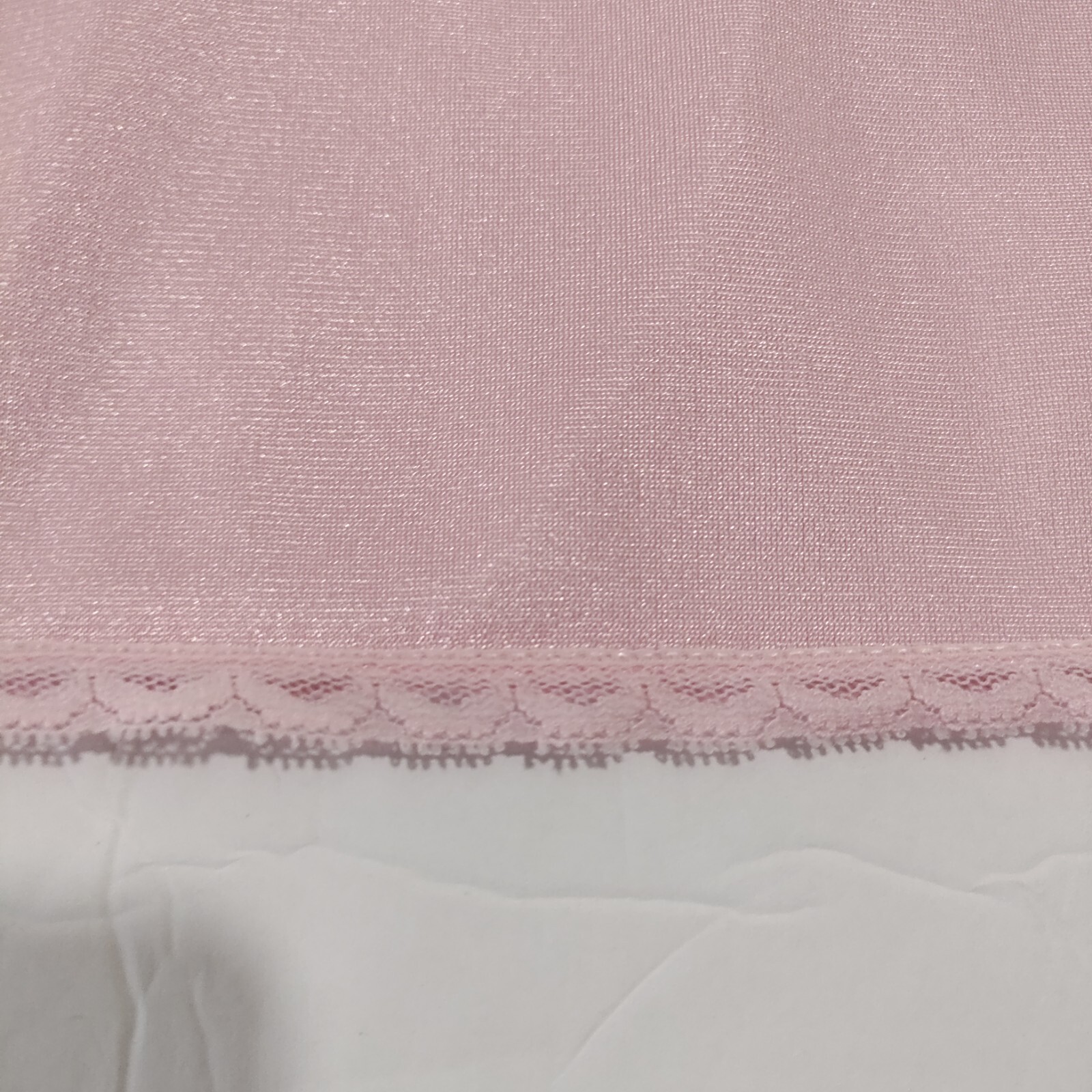 Vintage Vasarette Women’s M-L Pink Nylon Nightgown Sleeveless Lace Trim USA