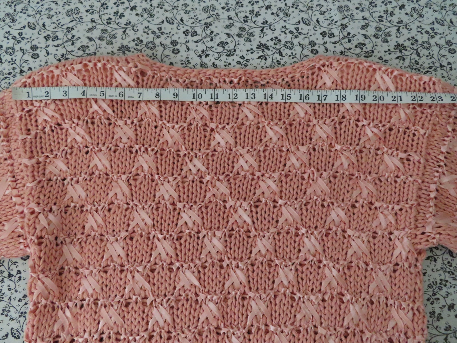 vintage jennifer reed knitted by hand sweater salmon color oversized Small