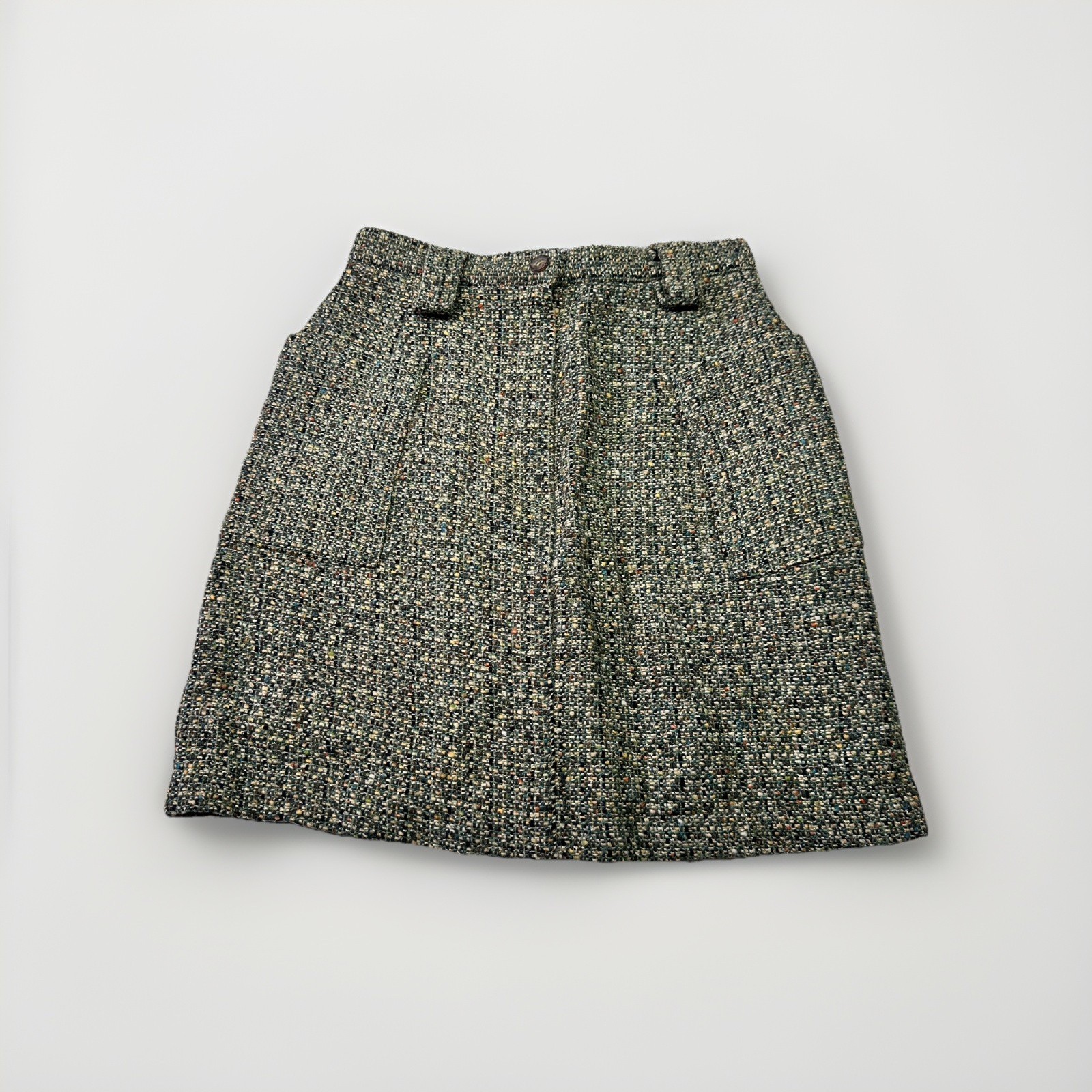 Vintage THE LIMITED Wool Tweed Skirt Size 4 | Made in USA Multicolor Bouclé